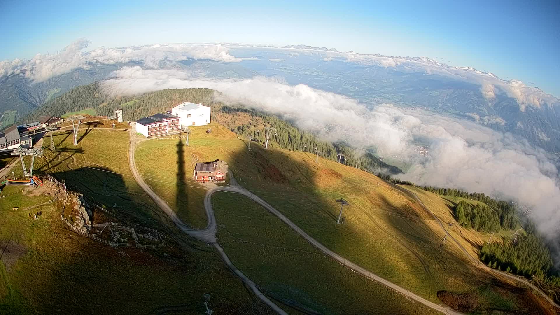 Station de ski Kronplatz sommet | vue sur Brunico