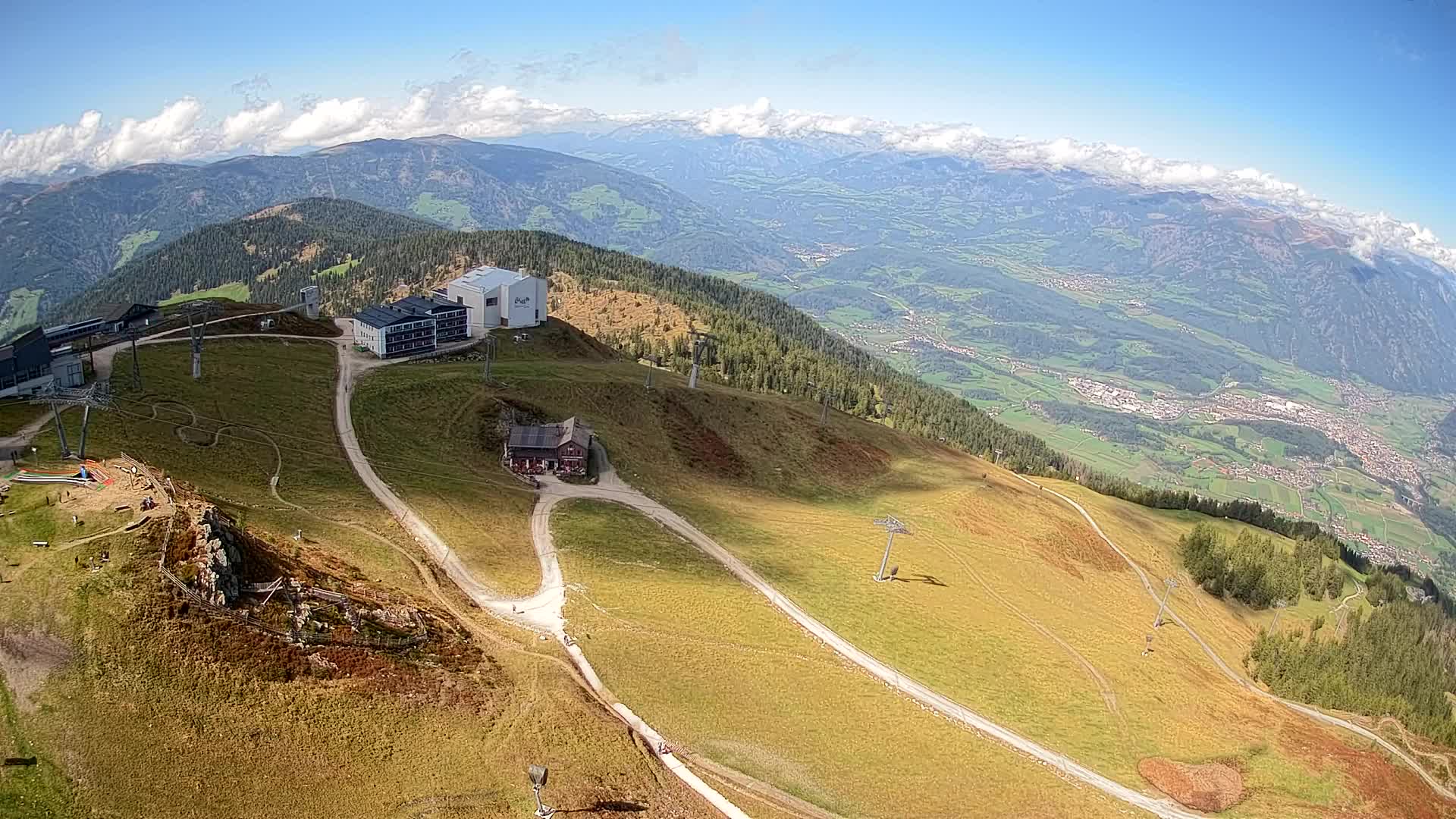 Kronplatz peak Ski resort | view to Bruneck
