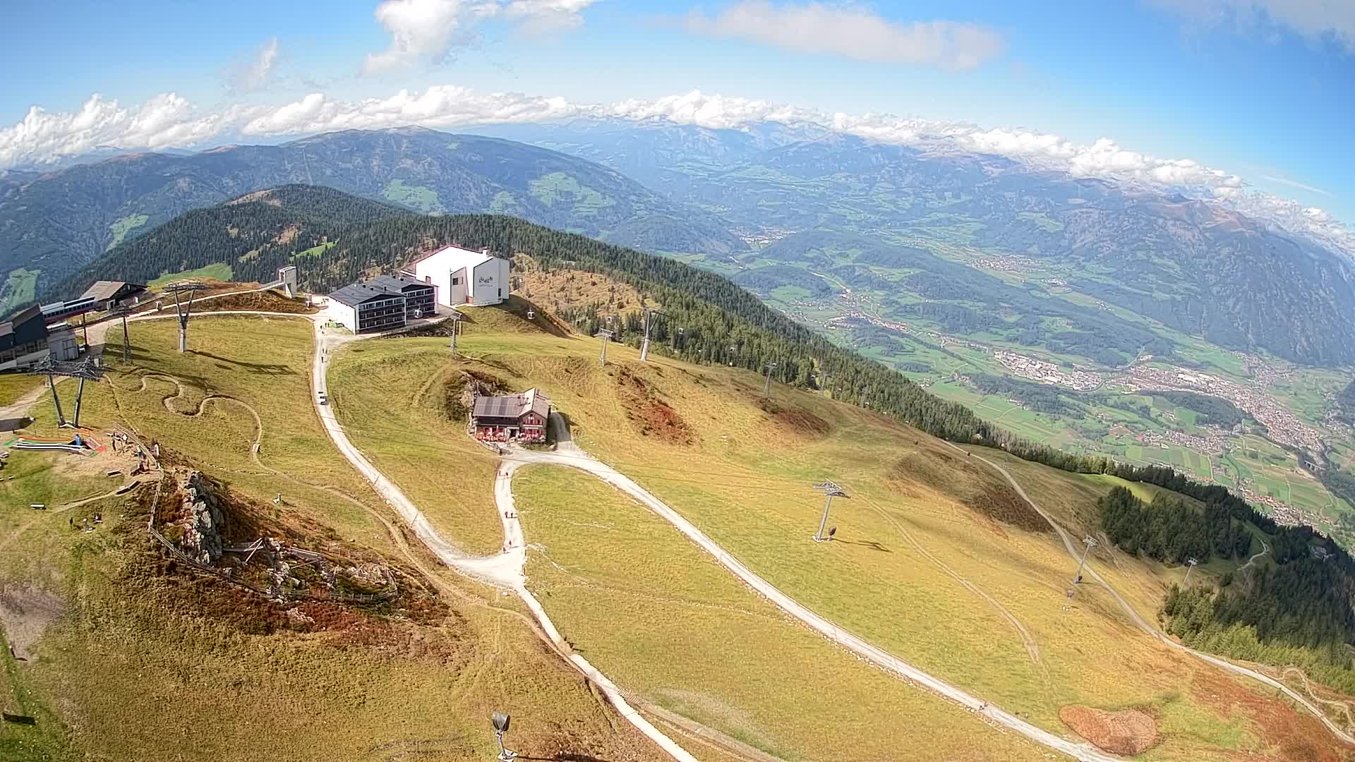 Skigebiet Kronplatz Gipfel | Blick auf Bruneck