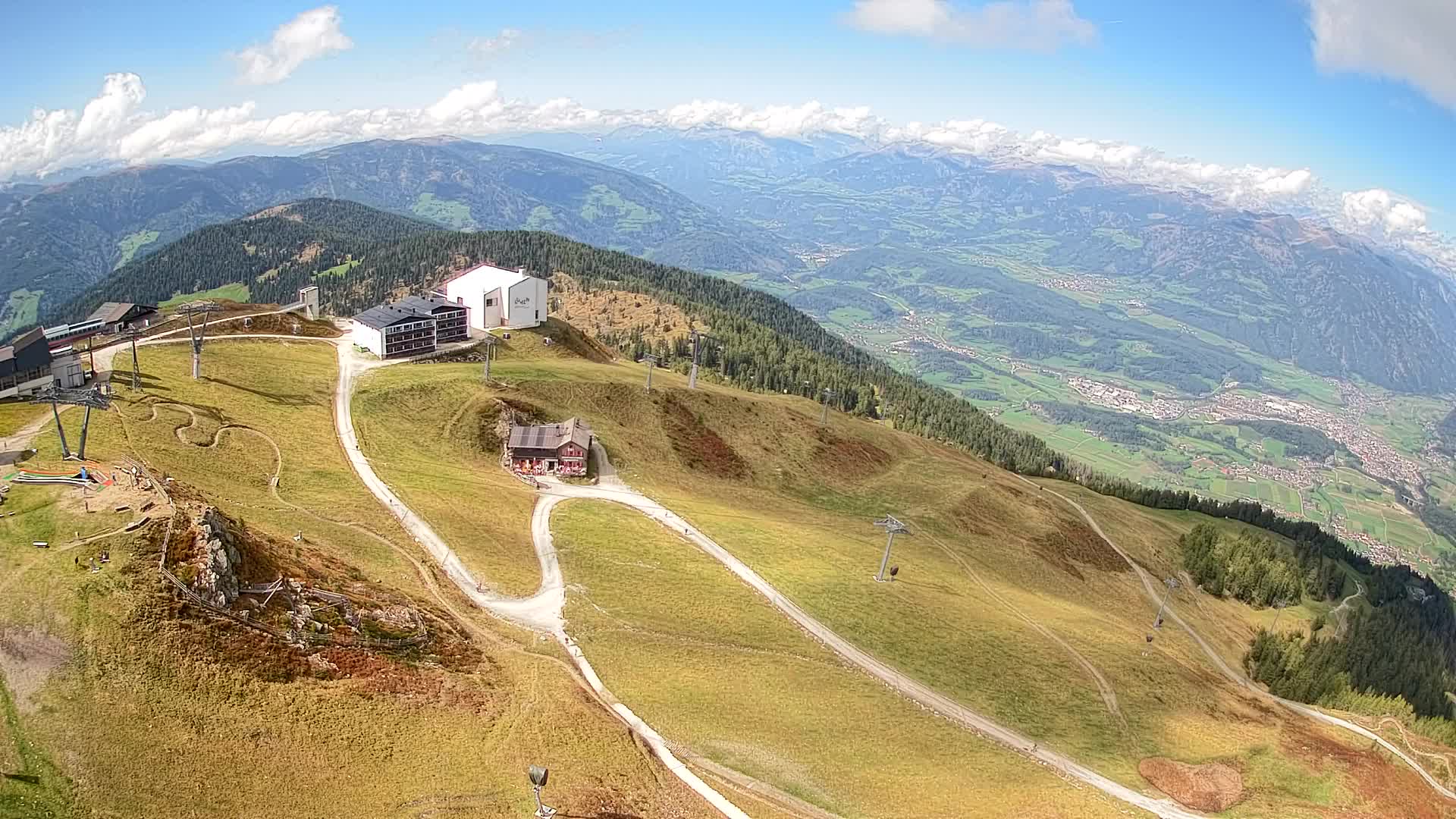 Skigebiet Kronplatz Gipfel | Blick auf Bruneck