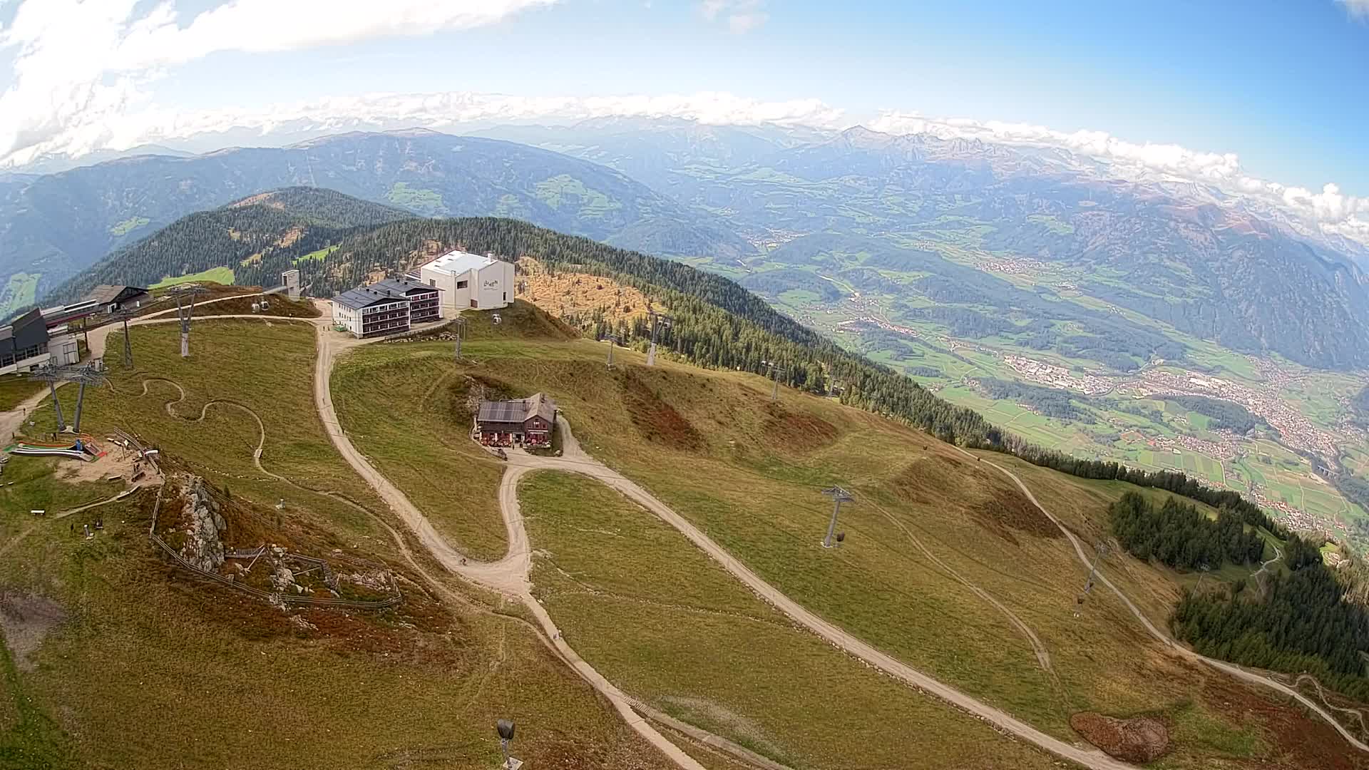 Skigebiet Kronplatz Gipfel | Blick auf Bruneck