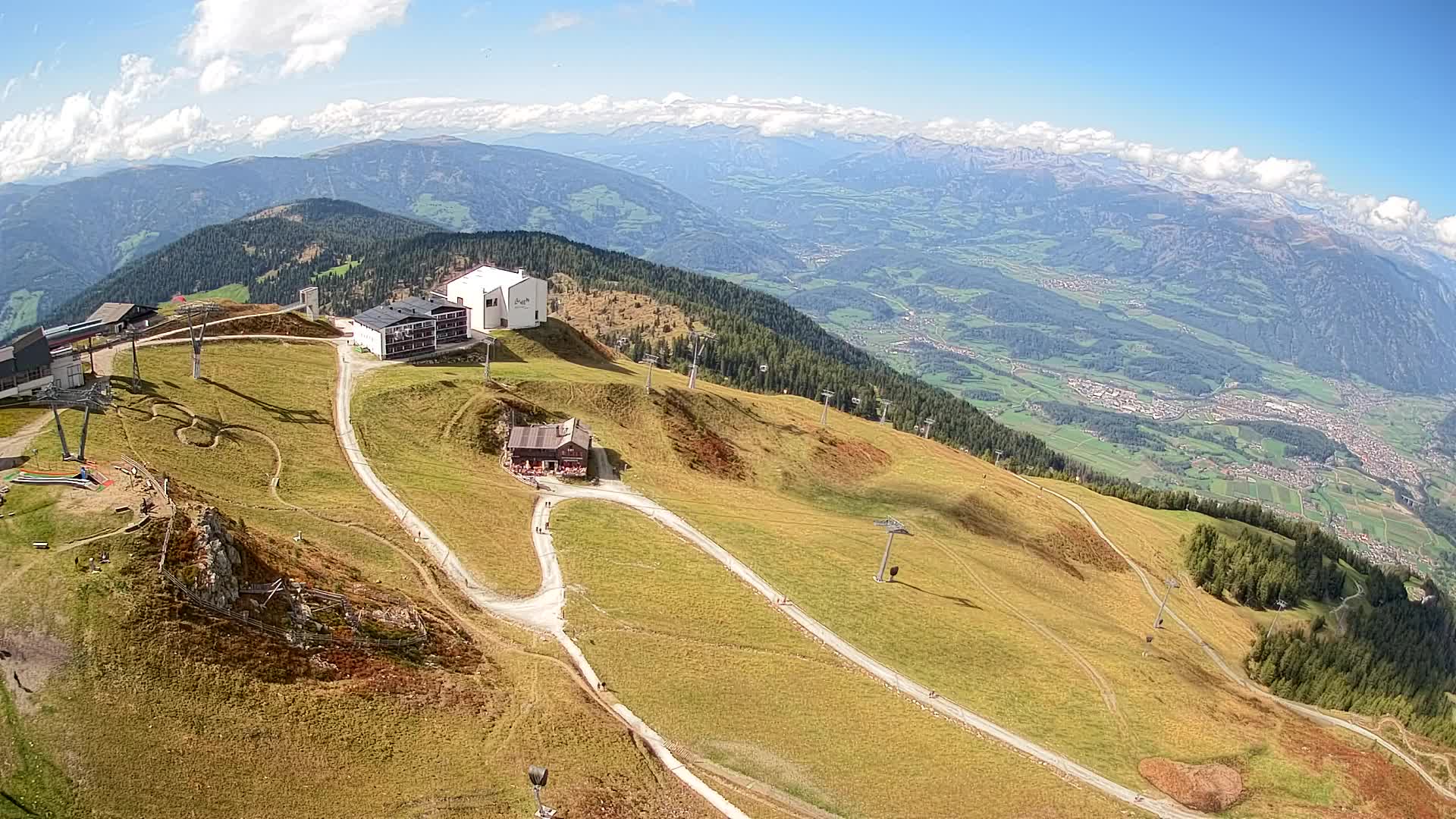 Station de ski Kronplatz sommet | vue sur Brunico