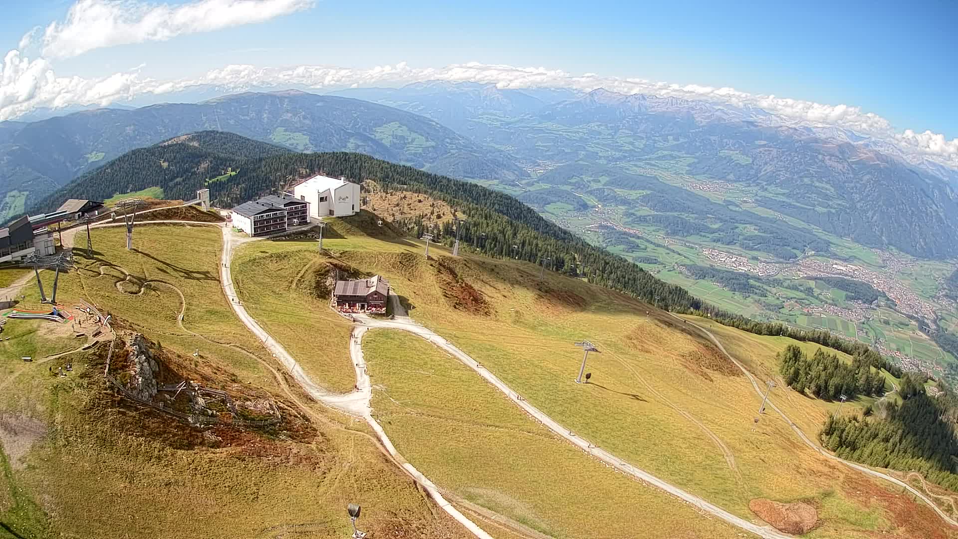 Skigebiet Kronplatz Gipfel | Blick auf Bruneck