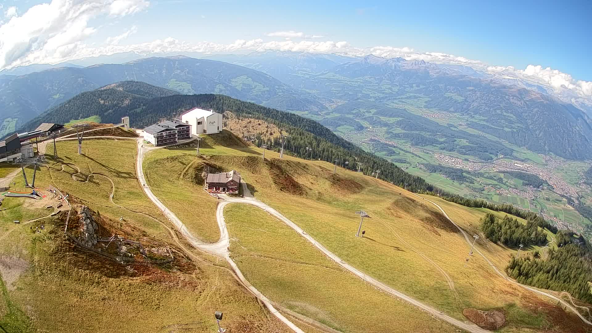 Station de ski Kronplatz sommet | vue sur Brunico