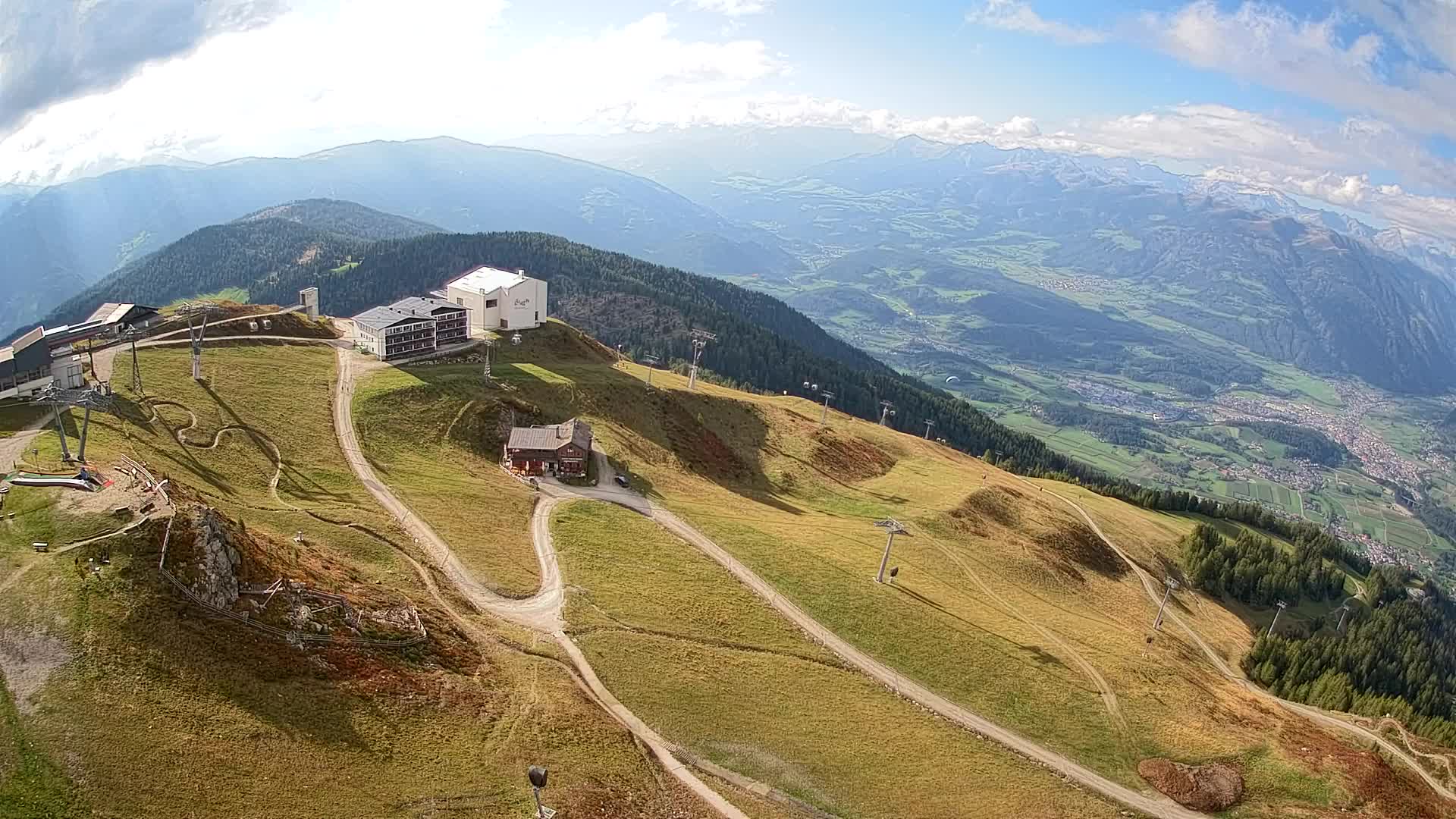 Station de ski Kronplatz sommet | vue sur Brunico