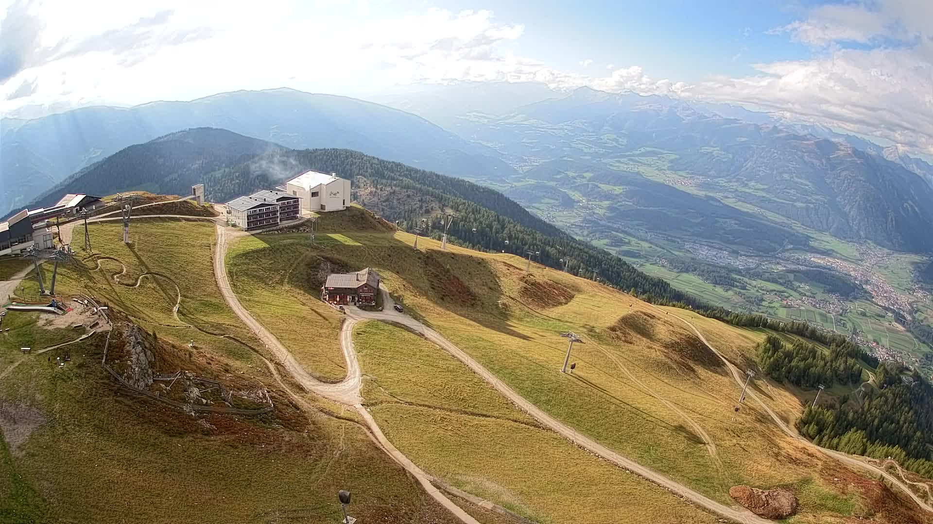 Skigebiet Kronplatz Gipfel | Blick auf Bruneck