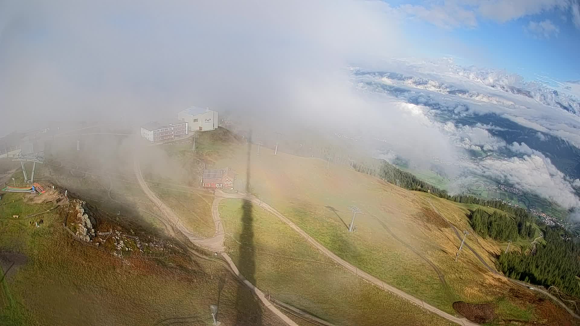 Skigebiet Kronplatz Gipfel | Blick auf Bruneck