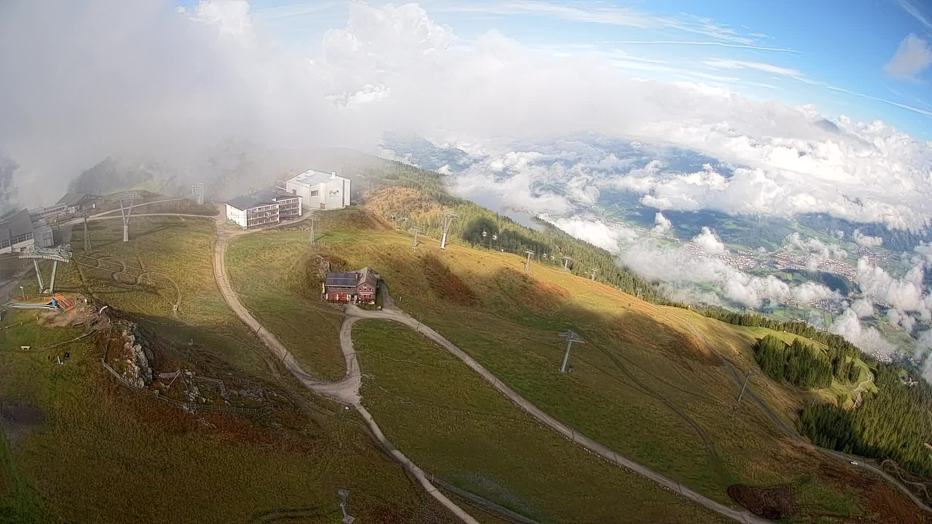 Station de ski Kronplatz sommet | vue sur Brunico