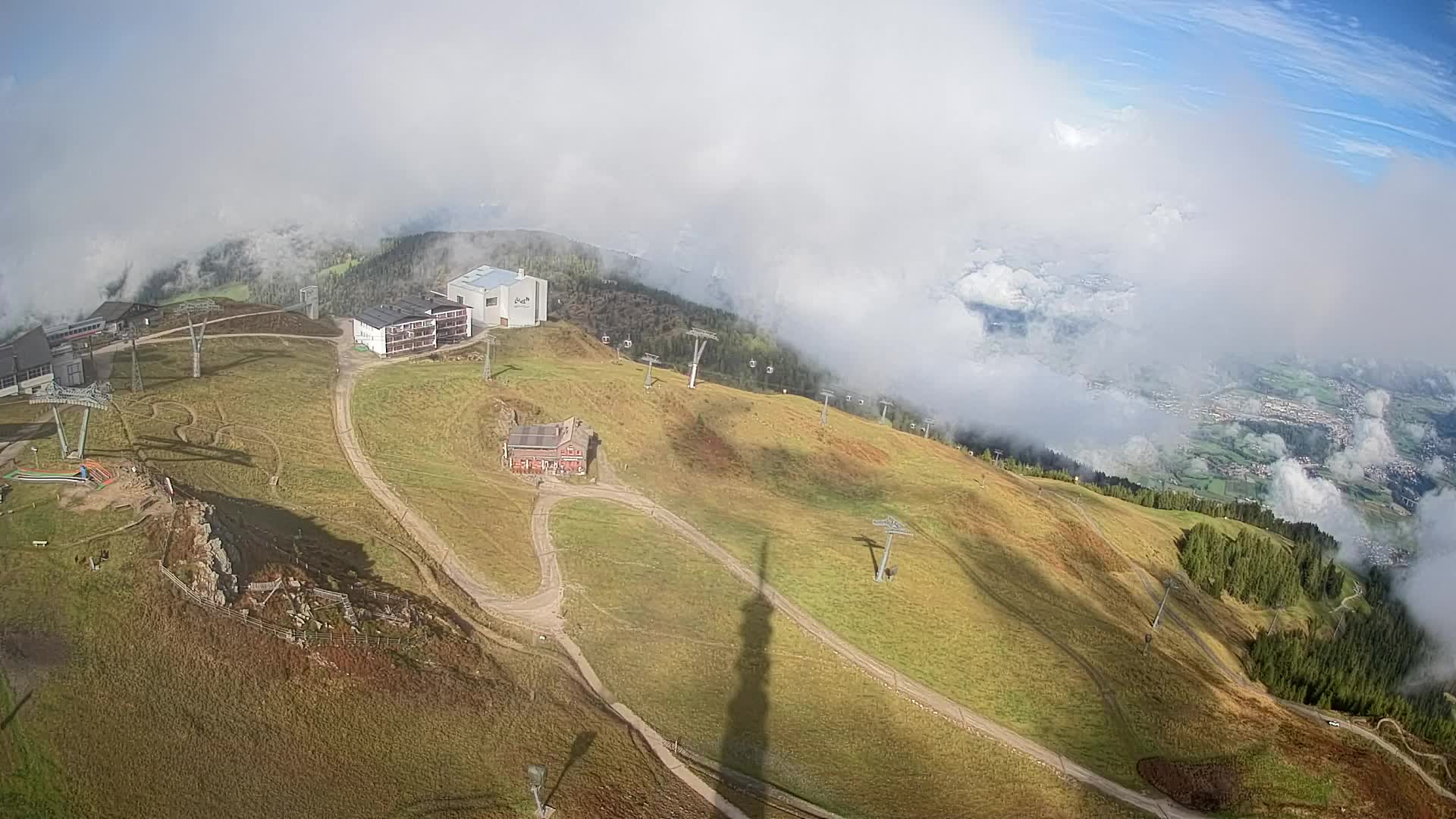 Skigebiet Kronplatz Gipfel | Blick auf Bruneck