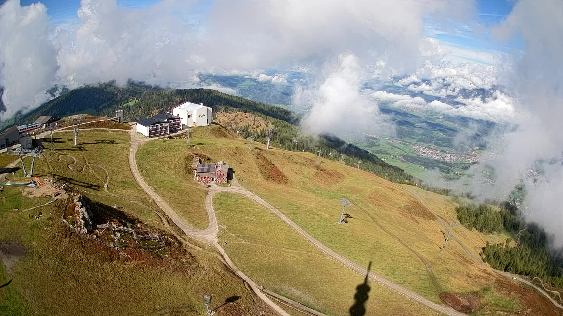 Skigebiet Kronplatz Gipfel | Blick auf Bruneck