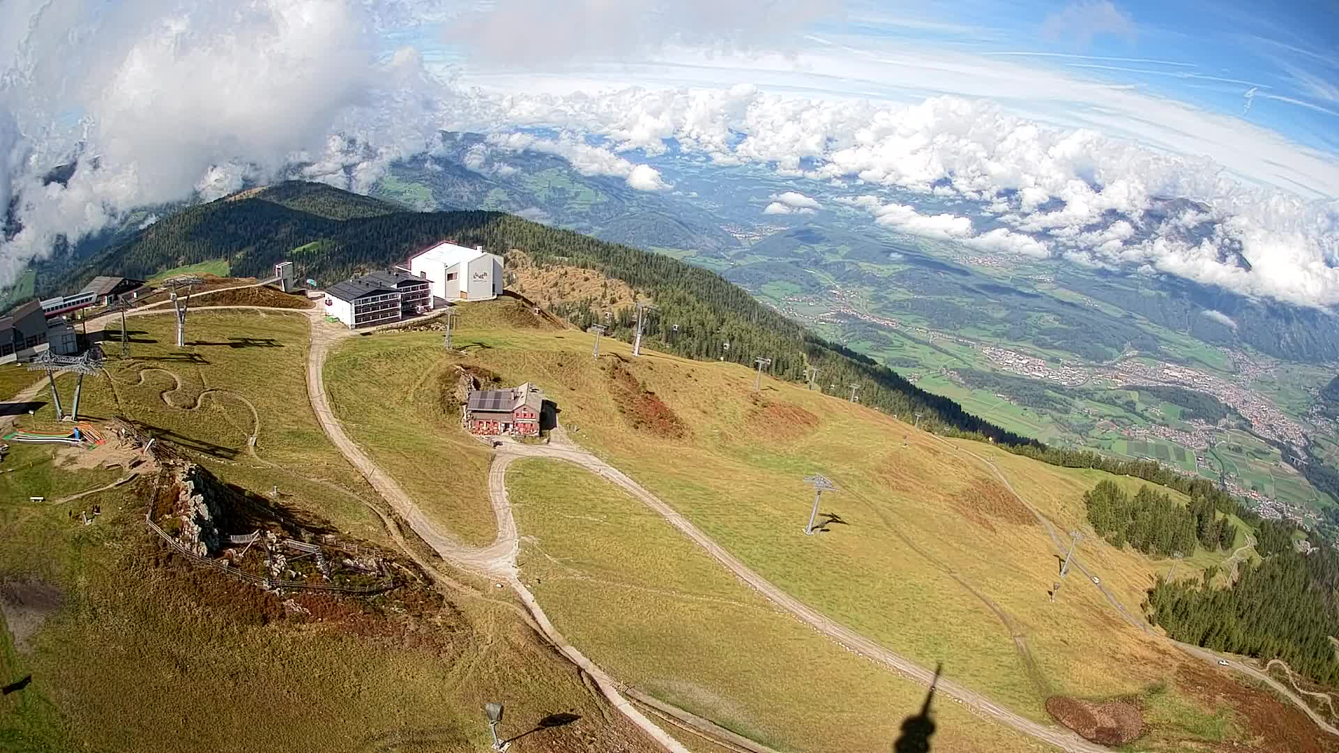 Skigebiet Kronplatz Gipfel | Blick auf Bruneck