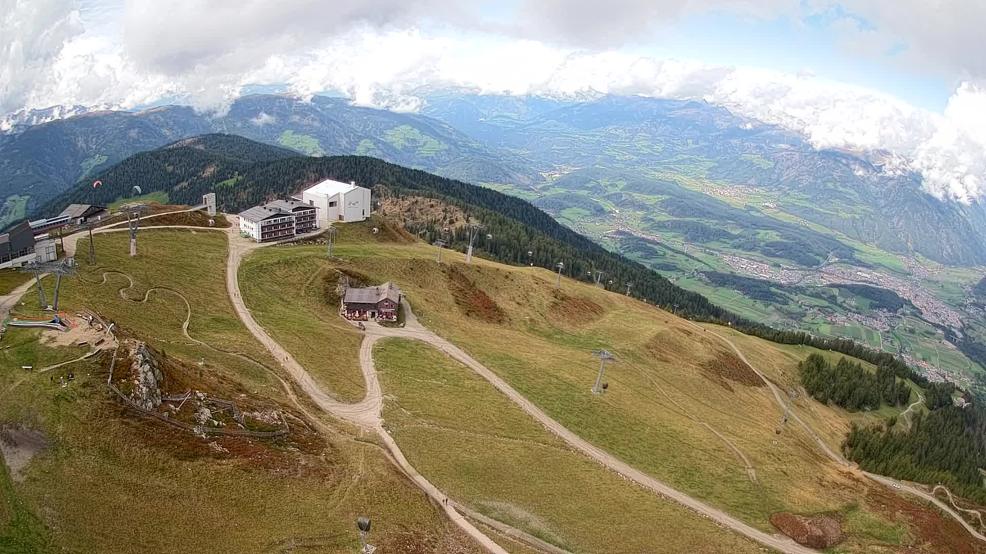 Skigebiet Kronplatz Gipfel | Blick auf Bruneck