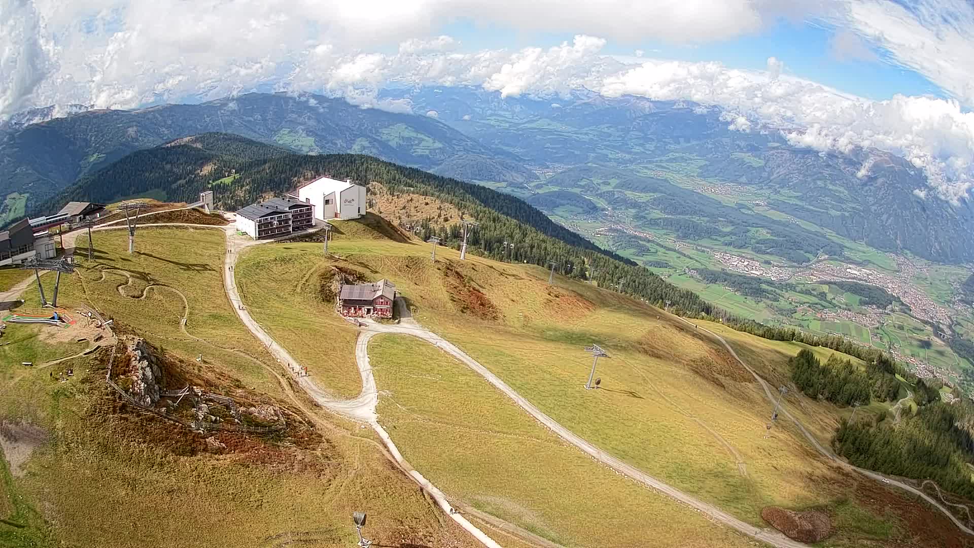 Station de ski Kronplatz sommet | vue sur Brunico