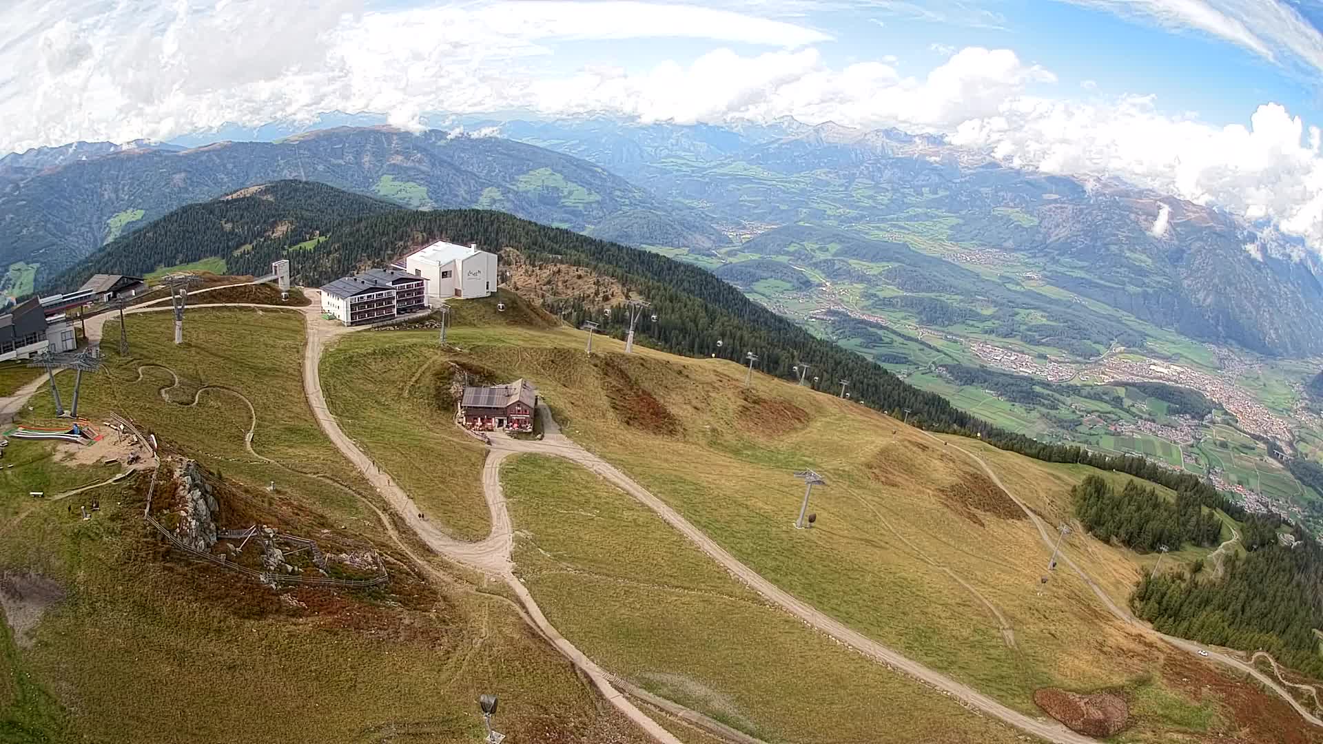 Skigebiet Kronplatz Gipfel | Blick auf Bruneck