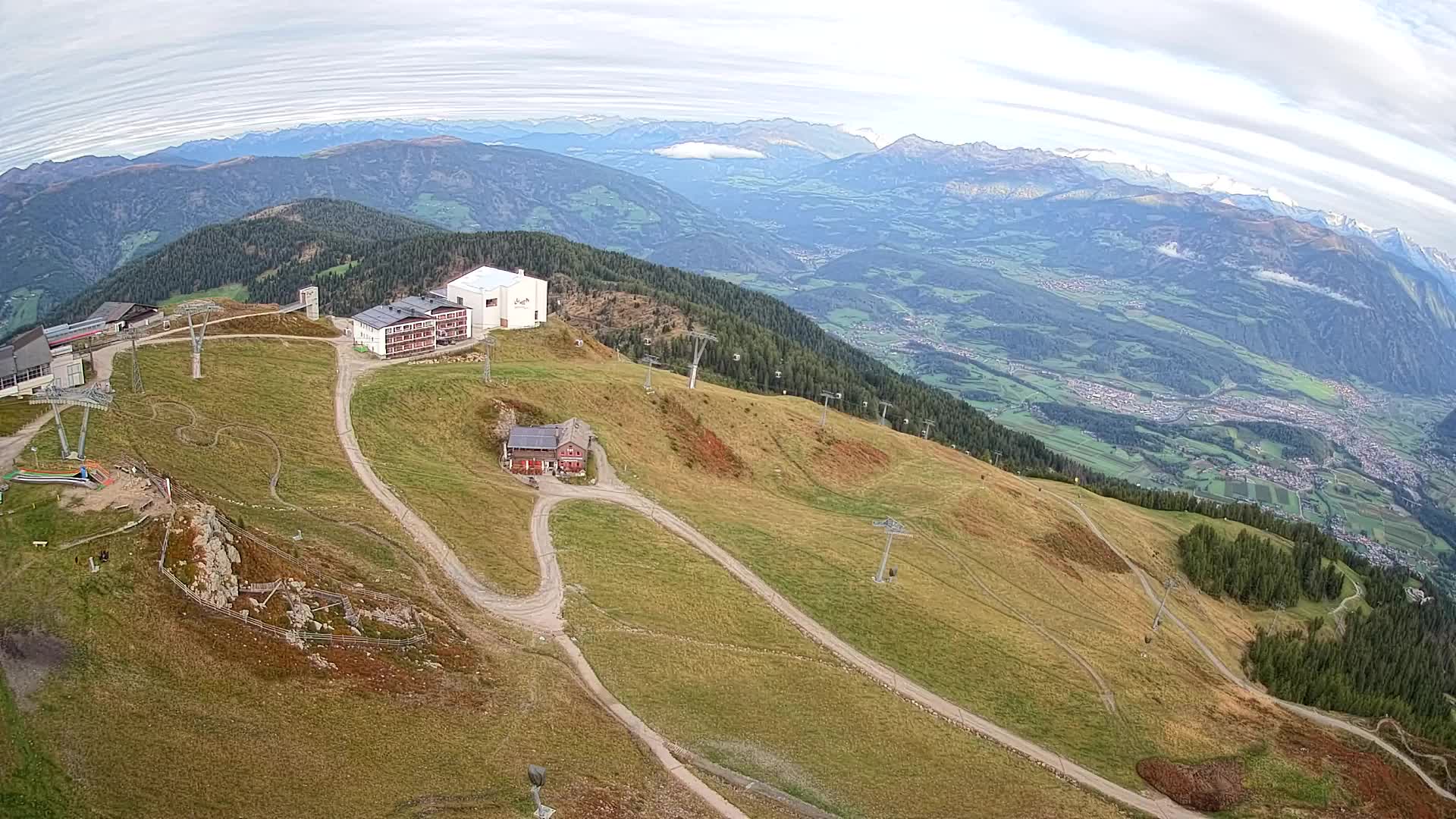 Skigebiet Kronplatz Gipfel | Blick auf Bruneck