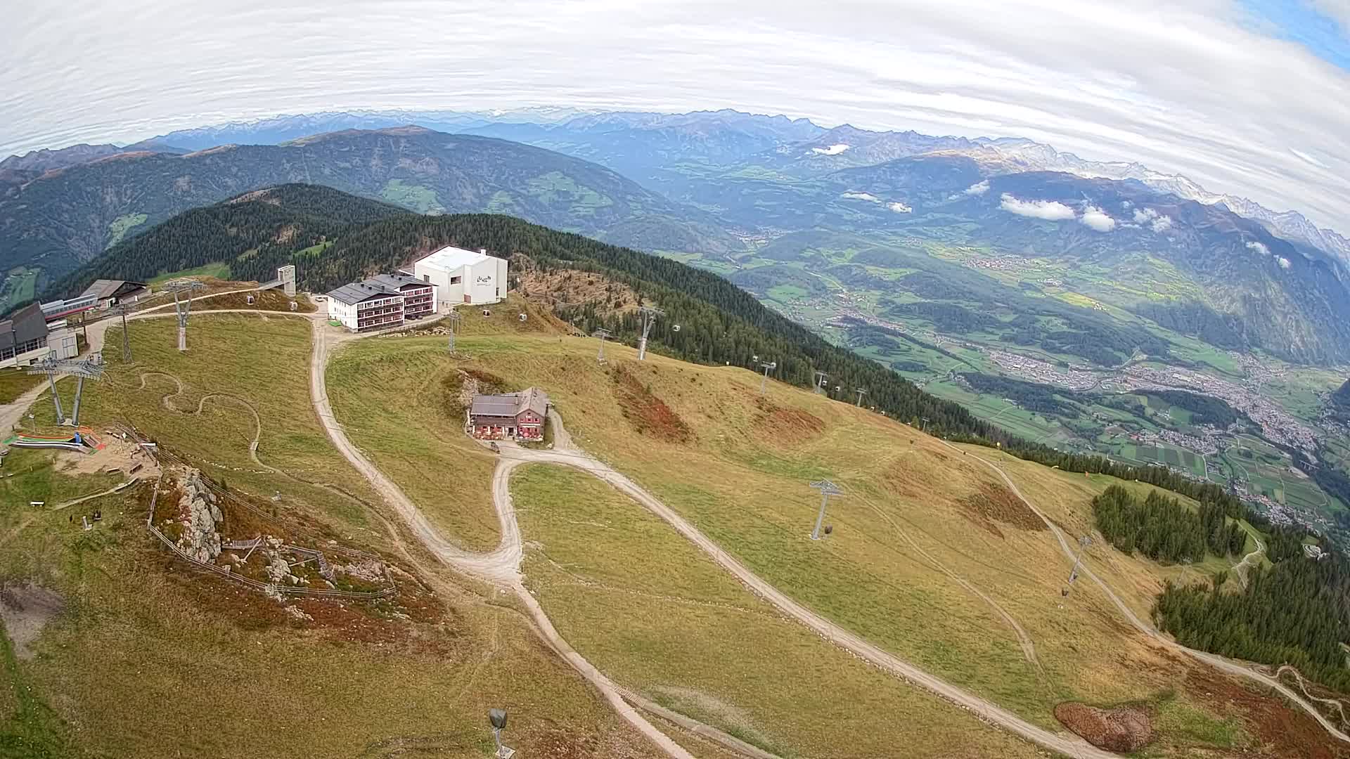 Station de ski Kronplatz sommet | vue sur Brunico