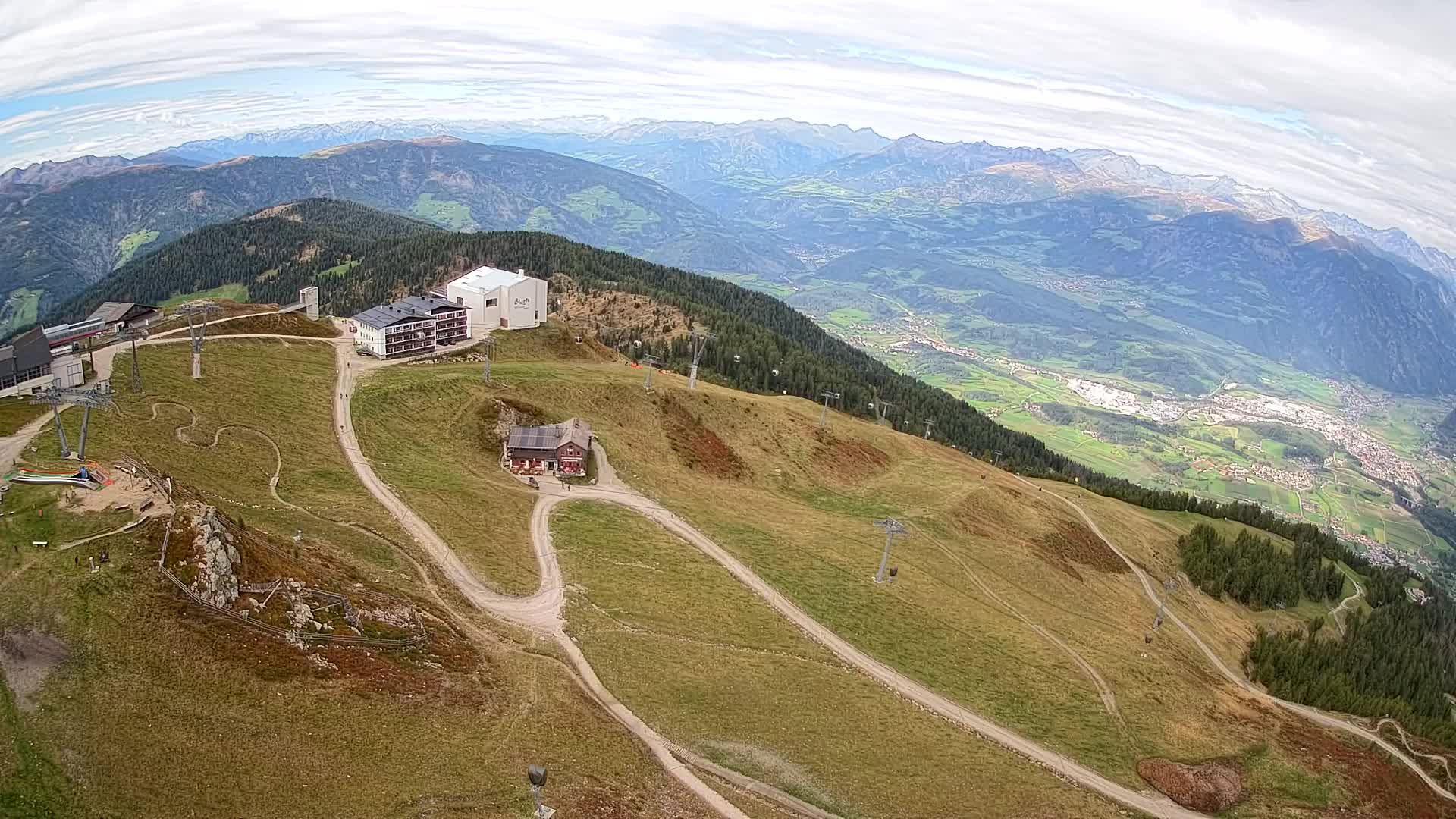 Station de ski Kronplatz sommet | vue sur Brunico