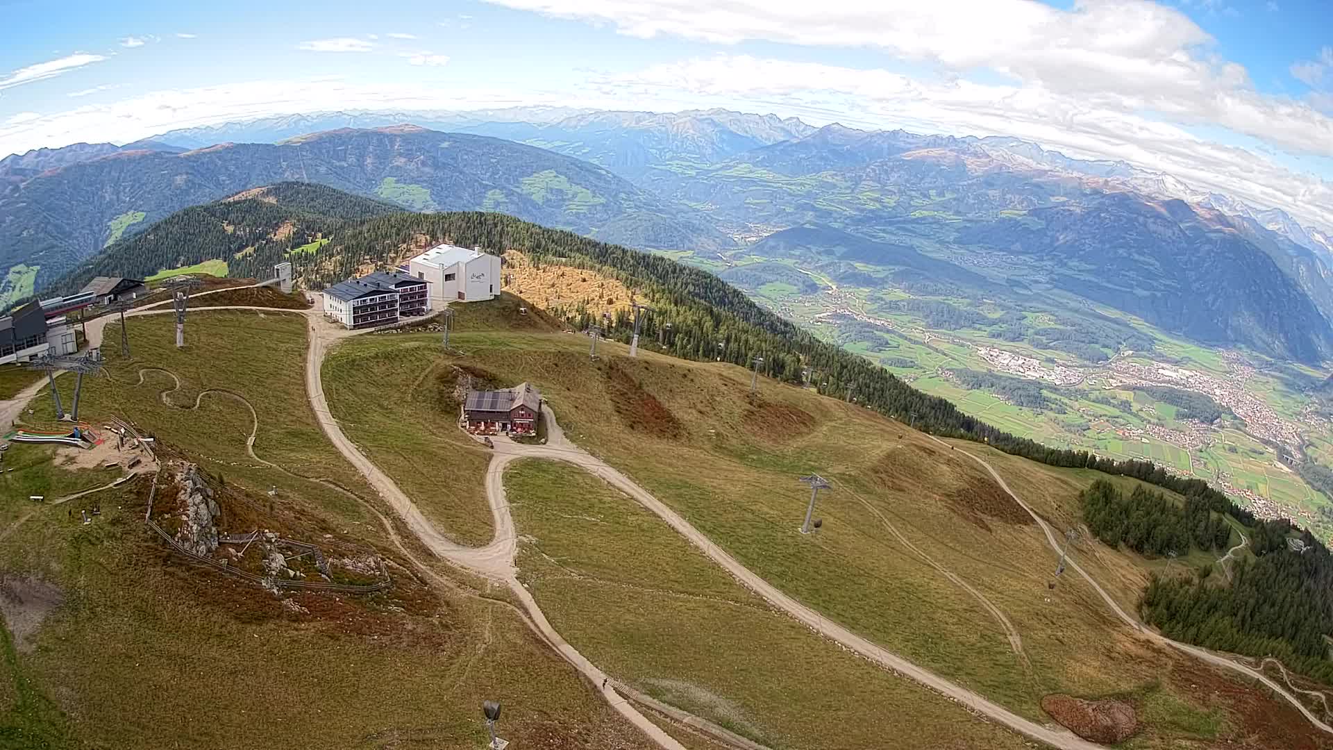 Skigebiet Kronplatz Gipfel | Blick auf Bruneck