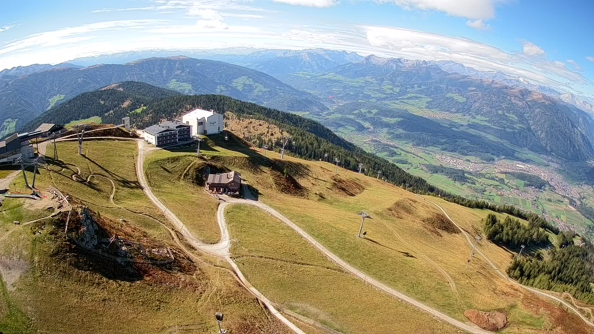Station de ski Kronplatz sommet | vue sur Brunico
