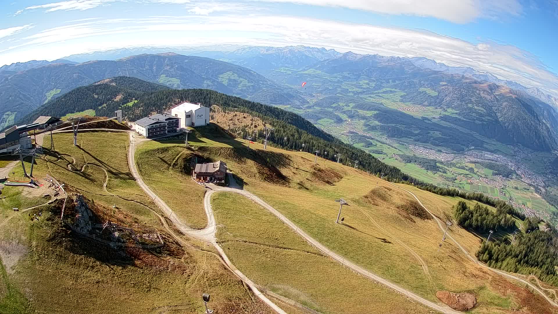 Station de ski Kronplatz sommet | vue sur Brunico