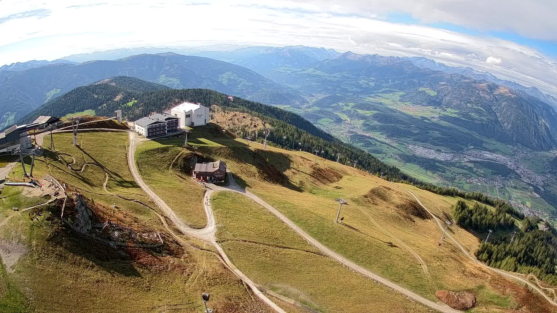 Station de ski Kronplatz sommet | vue sur Brunico