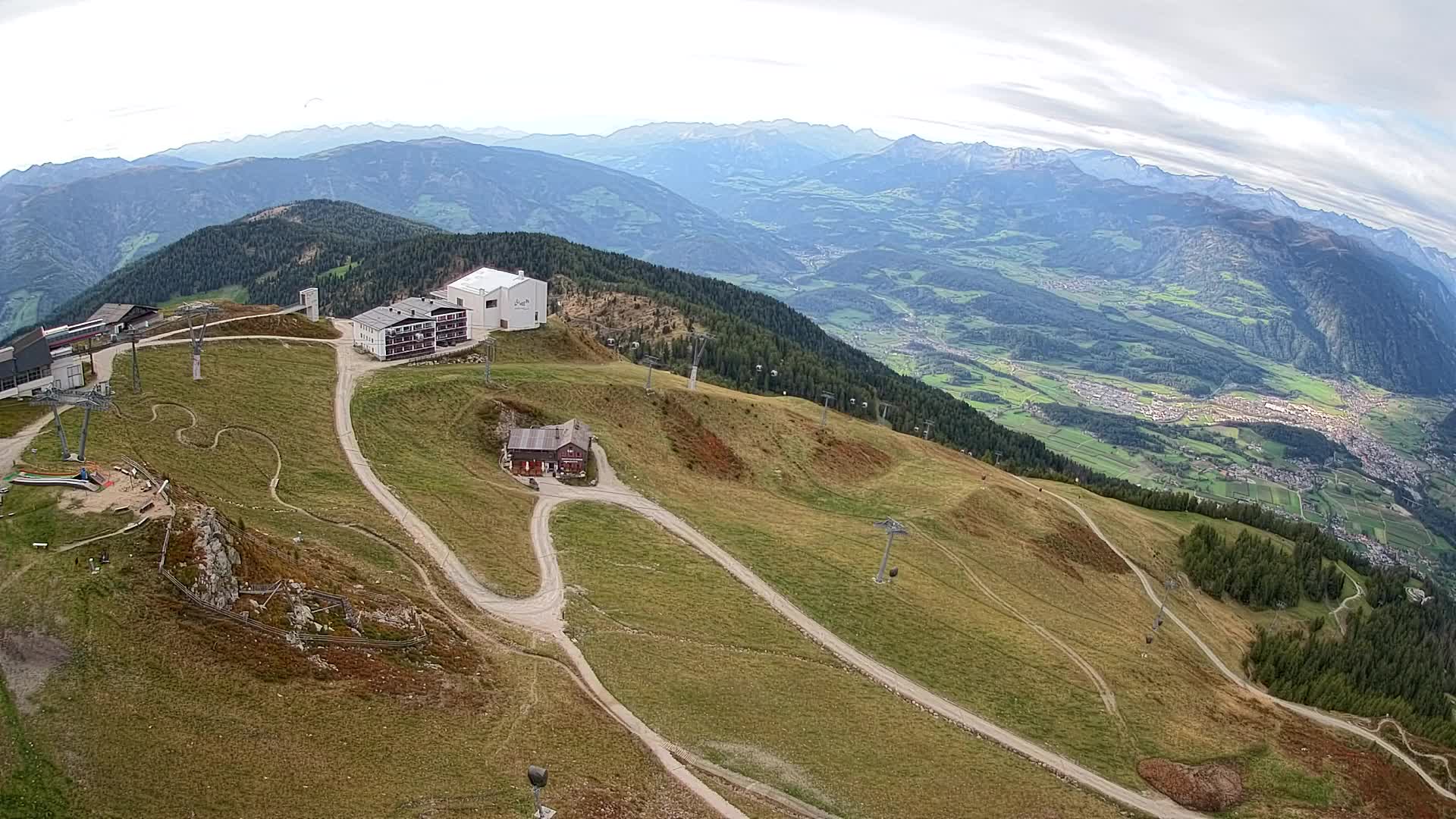 Skigebiet Kronplatz Gipfel | Blick auf Bruneck