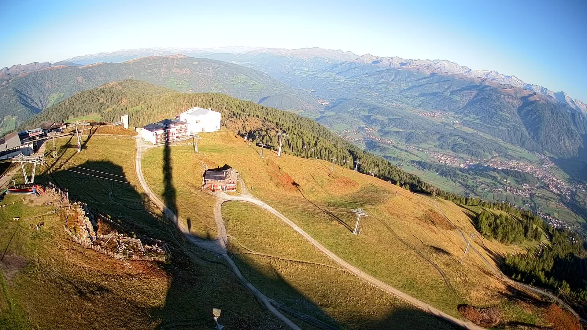 Skigebiet Kronplatz Gipfel | Blick auf Bruneck