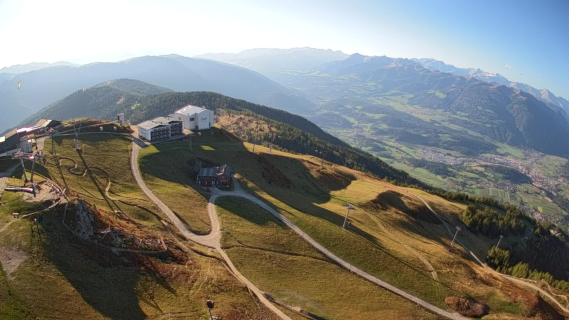Skigebiet Kronplatz Gipfel | Blick auf Bruneck