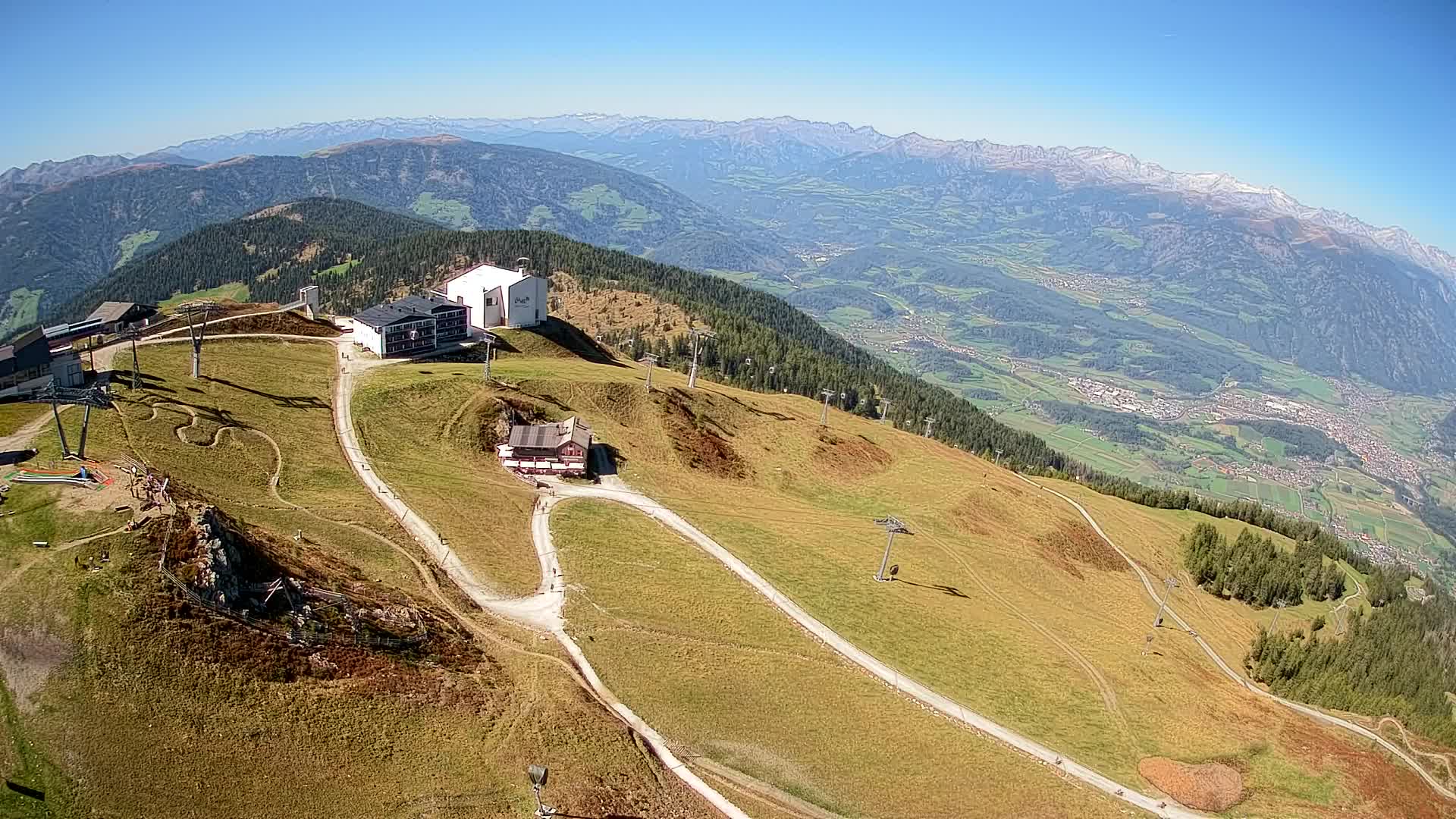 Skigebiet Kronplatz Gipfel | Blick auf Bruneck