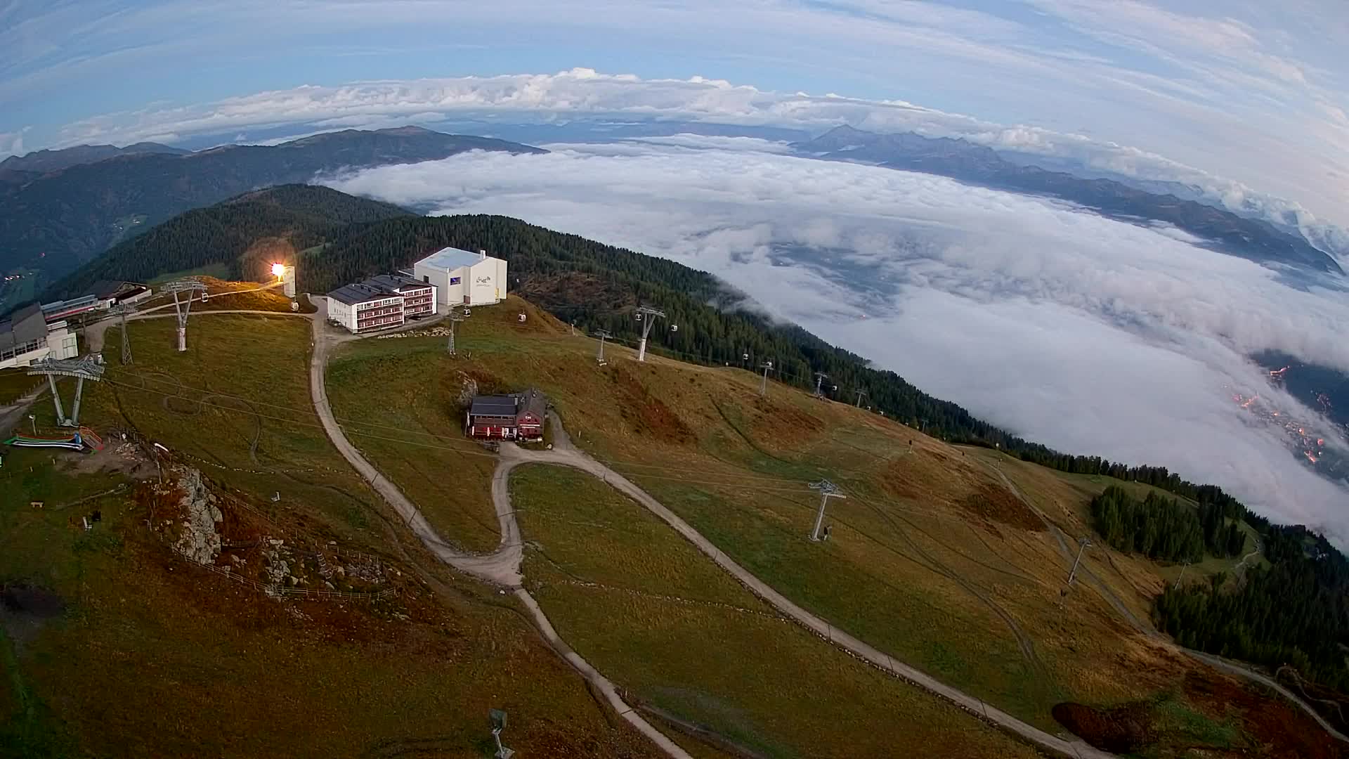 Skigebiet Kronplatz Gipfel | Blick auf Bruneck