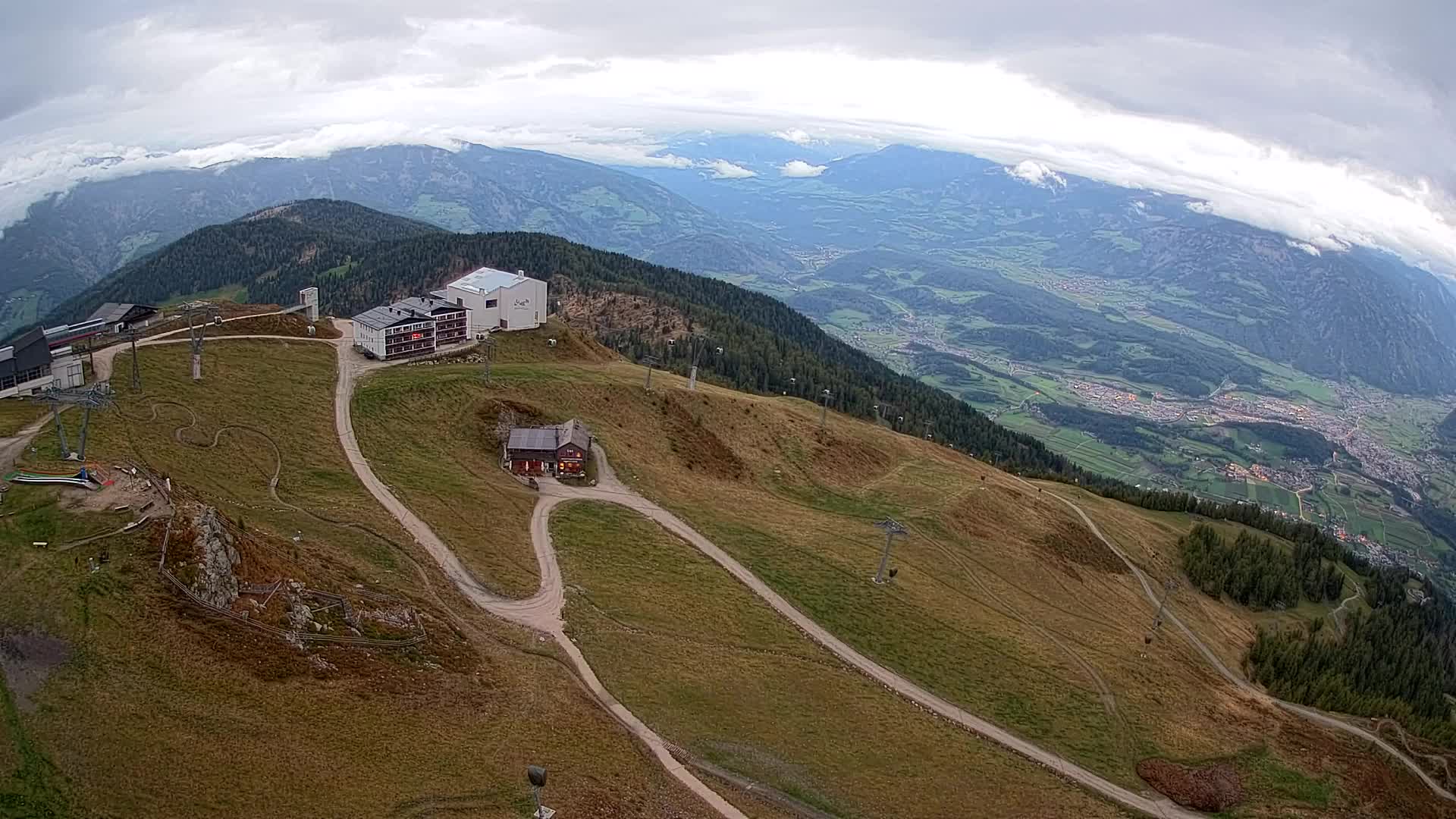 Kronplatz peak Ski resort | view to Bruneck