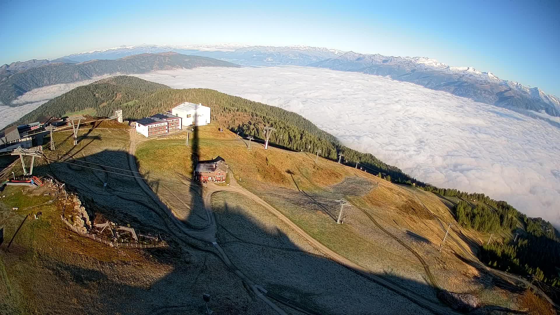 Kronplatz peak Ski resort | view to Bruneck