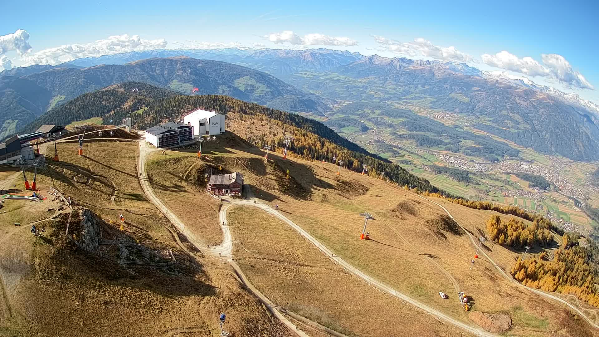 Station de ski Kronplatz sommet | vue sur Brunico