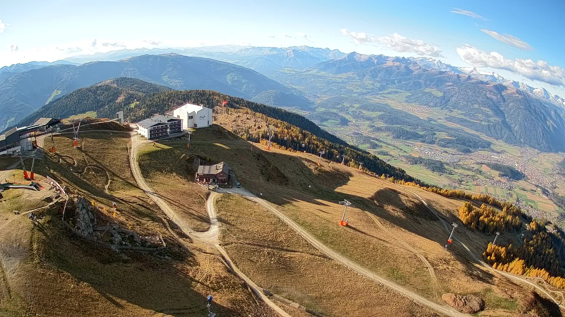 Station de ski Kronplatz sommet | vue sur Brunico