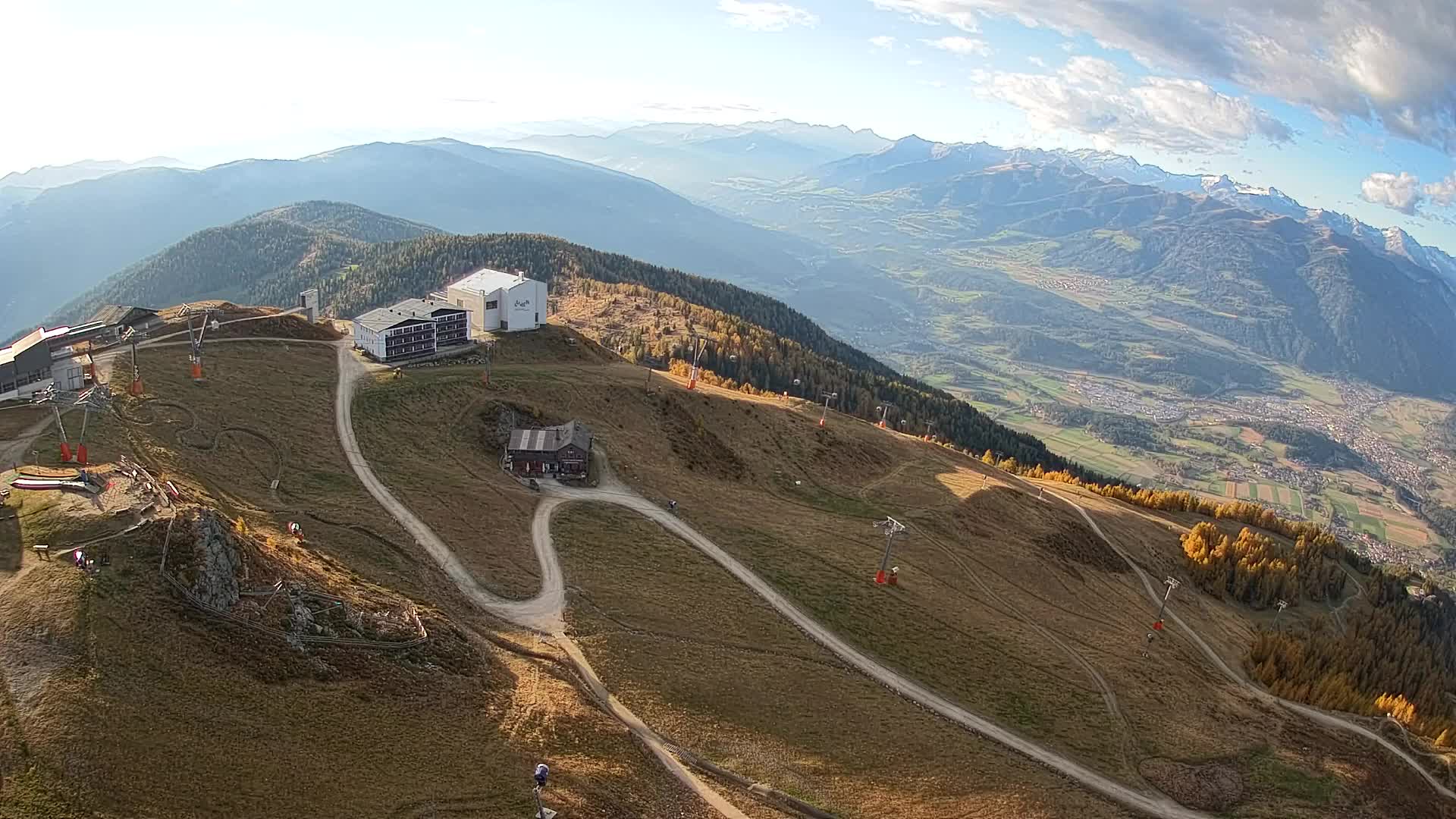 Skigebiet Kronplatz Gipfel | Blick auf Bruneck