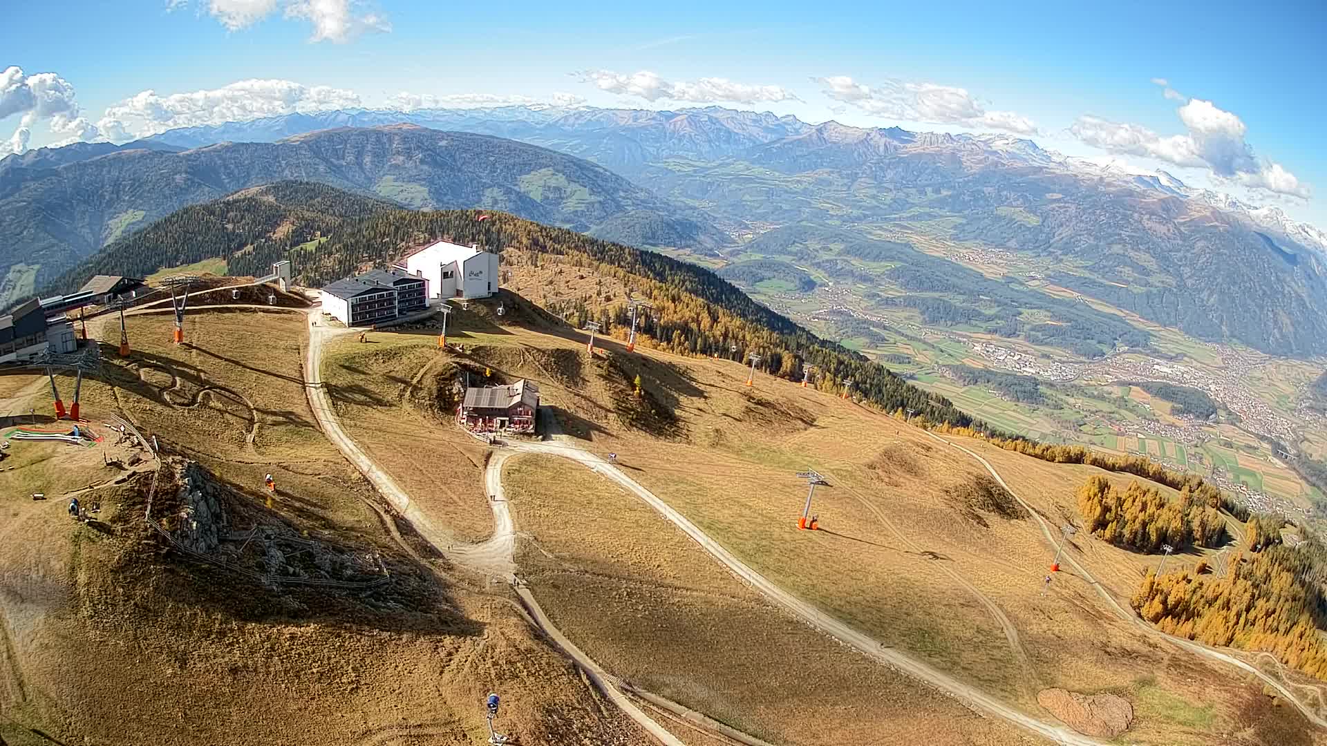 Station de ski Kronplatz sommet | vue sur Brunico