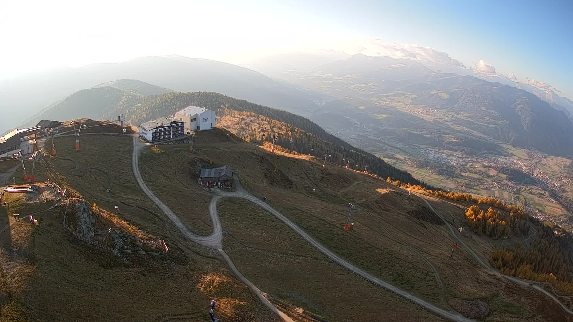 Station de ski Kronplatz sommet | vue sur Brunico