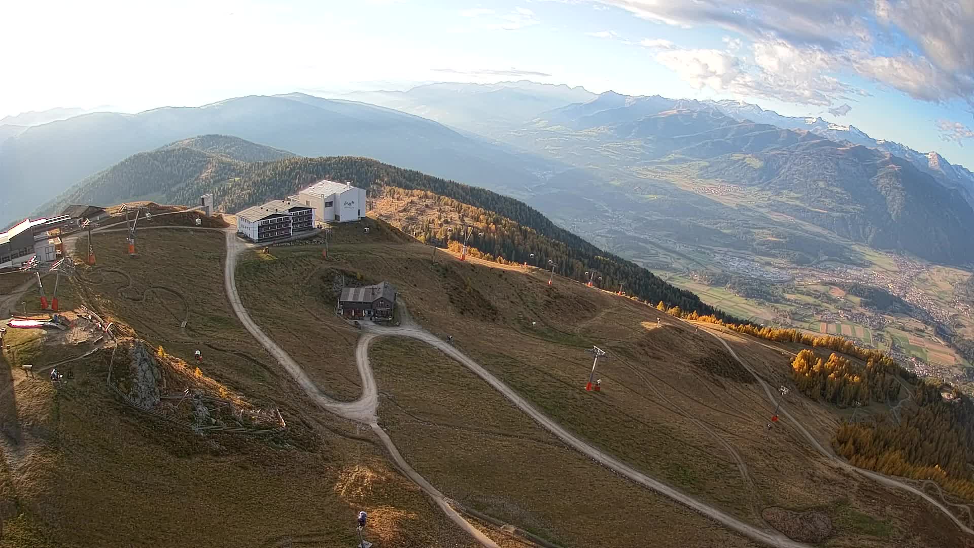 Station de ski Kronplatz sommet | vue sur Brunico