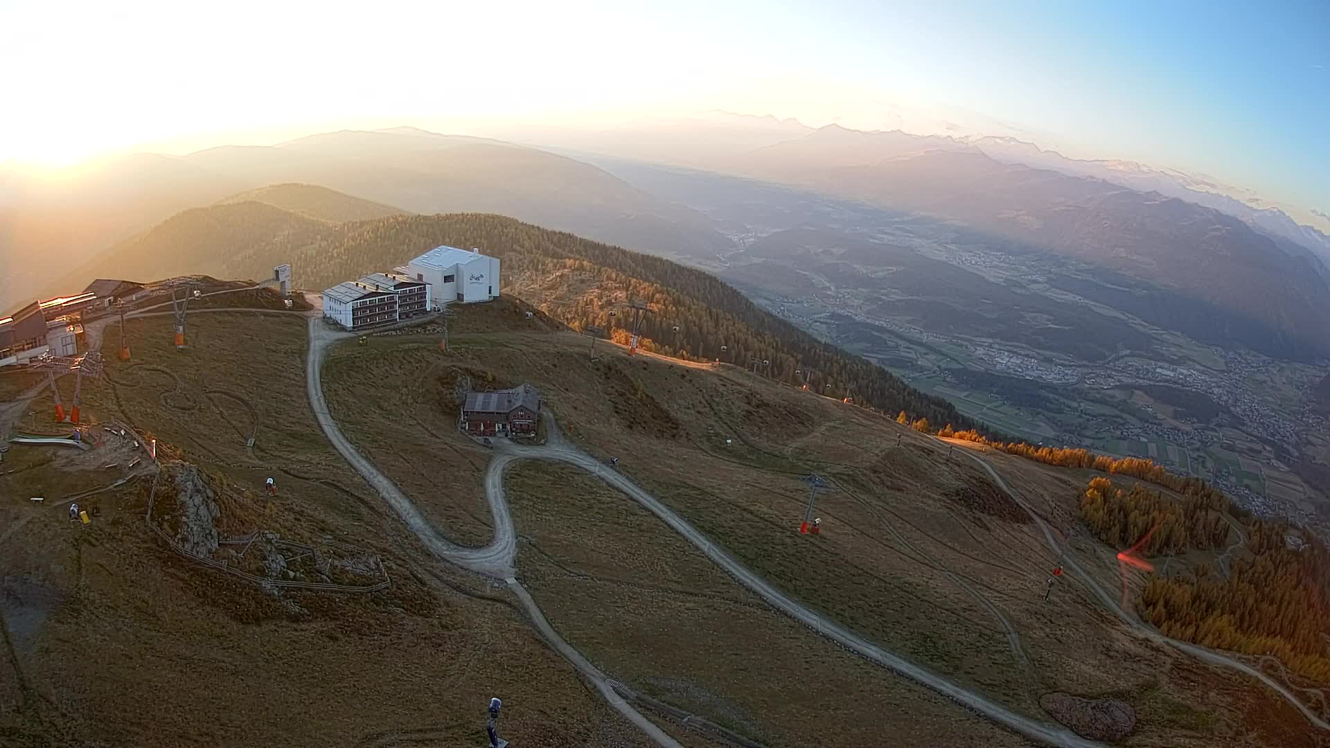 Station de ski Kronplatz sommet | vue sur Brunico