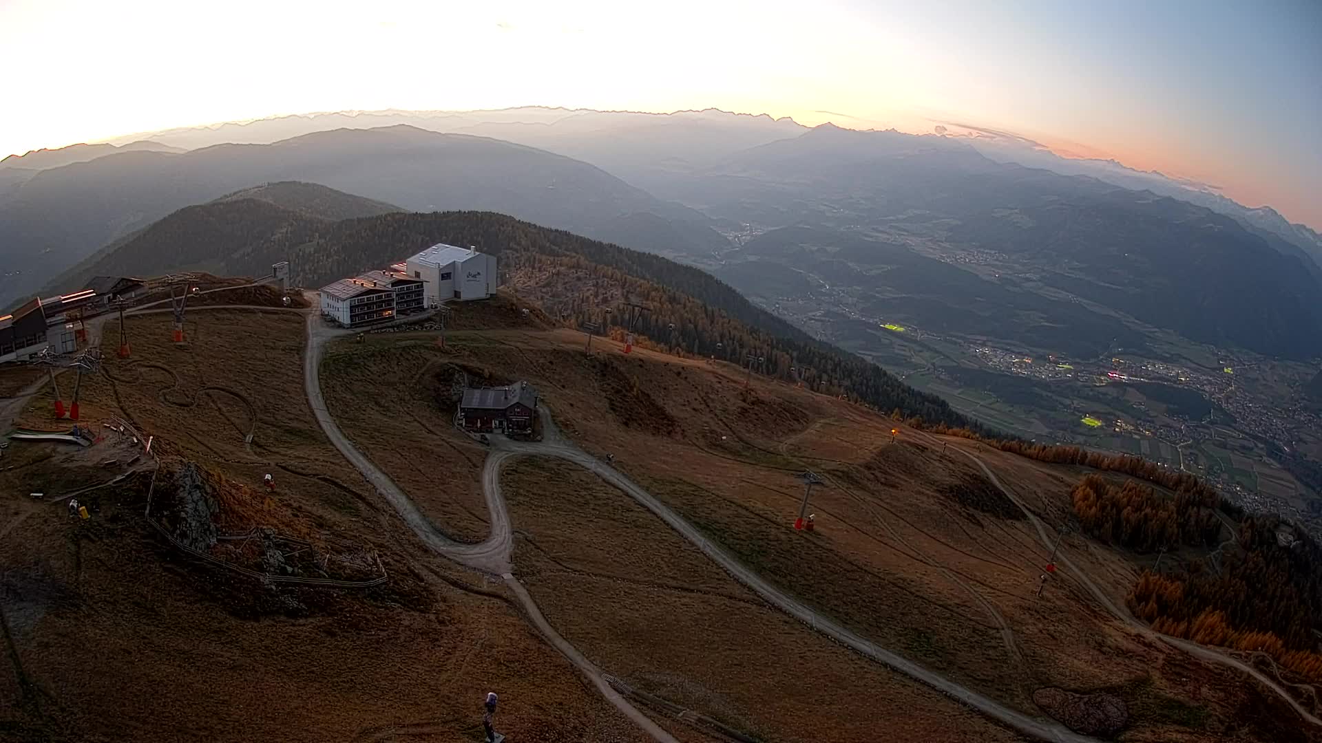 Skigebiet Kronplatz Gipfel | Blick auf Bruneck