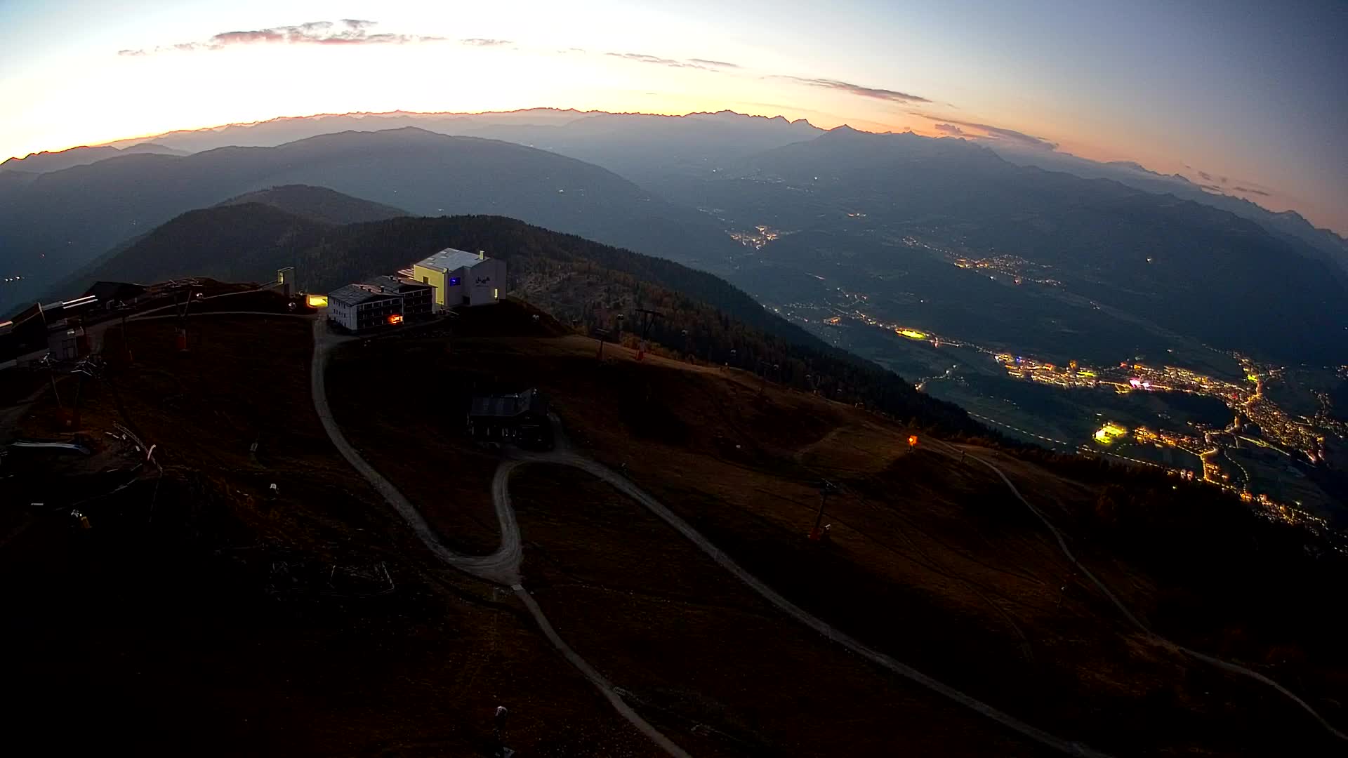 Station de ski Kronplatz sommet | vue sur Brunico