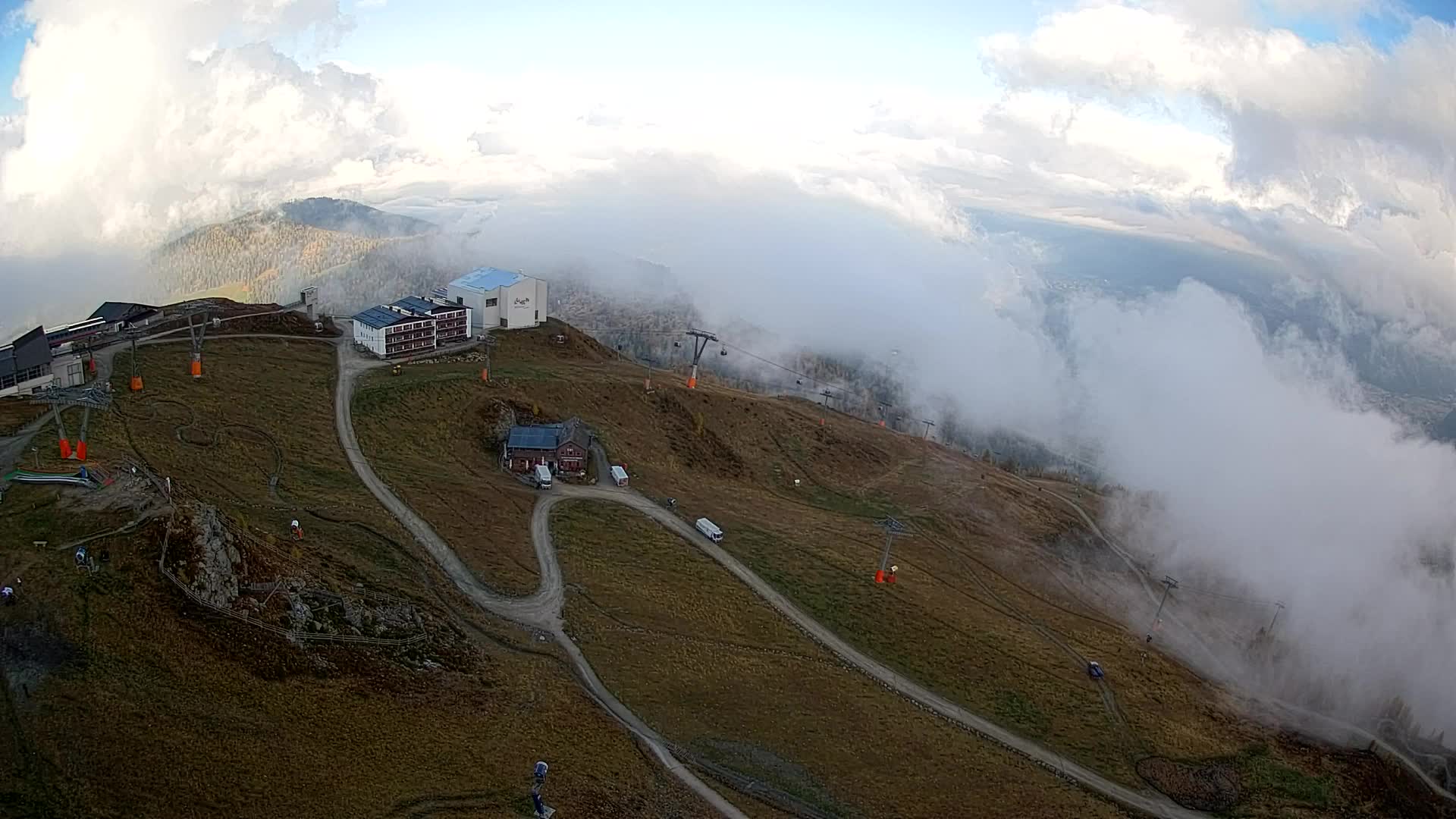 Station de ski Kronplatz sommet | vue sur Brunico