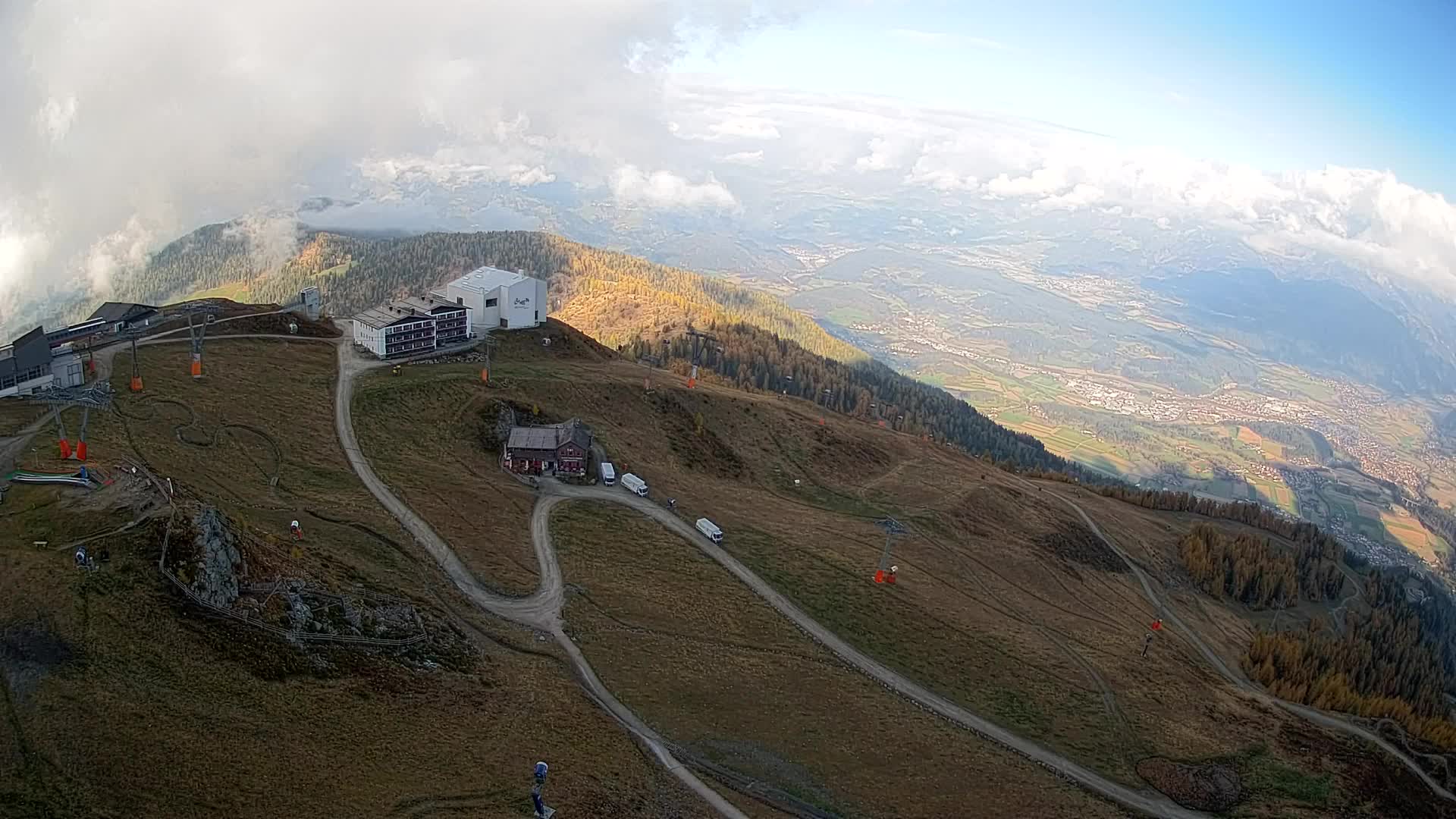 Kronplatz peak Ski resort | view to Bruneck