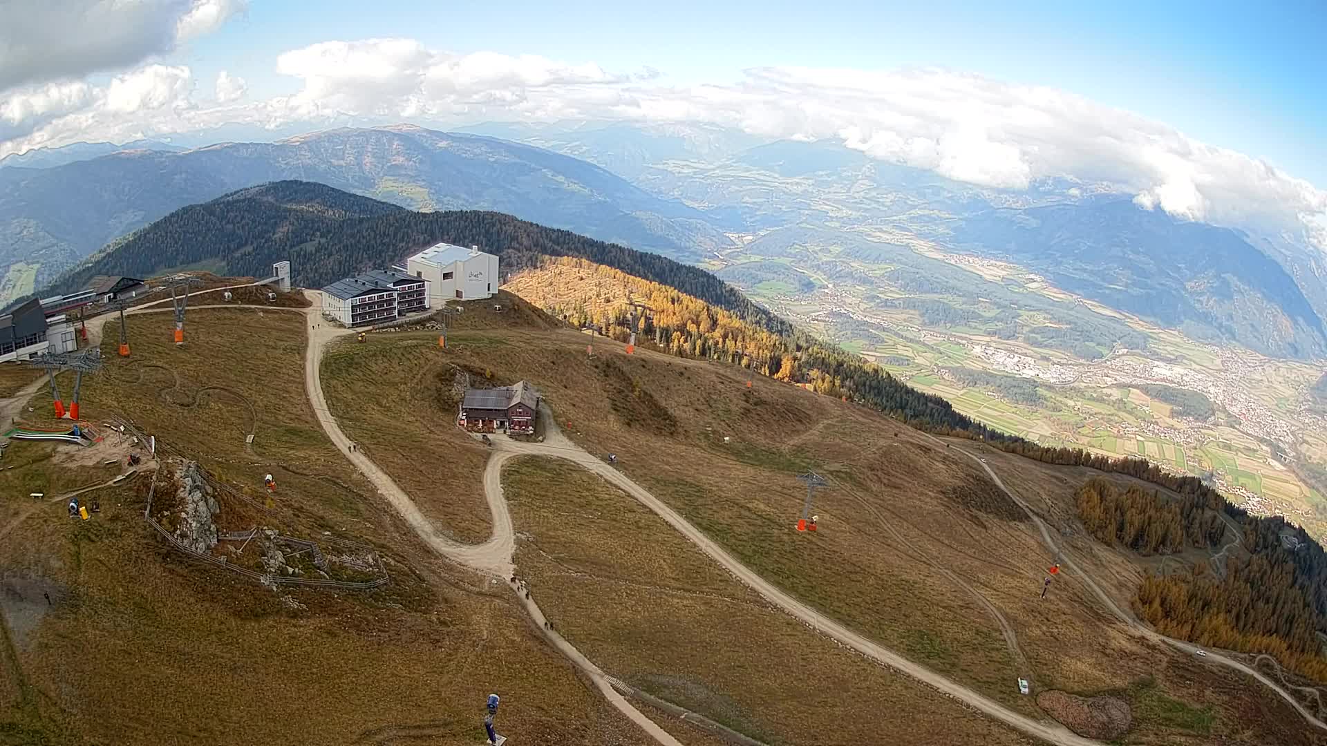 Kronplatz peak Ski resort | view to Bruneck