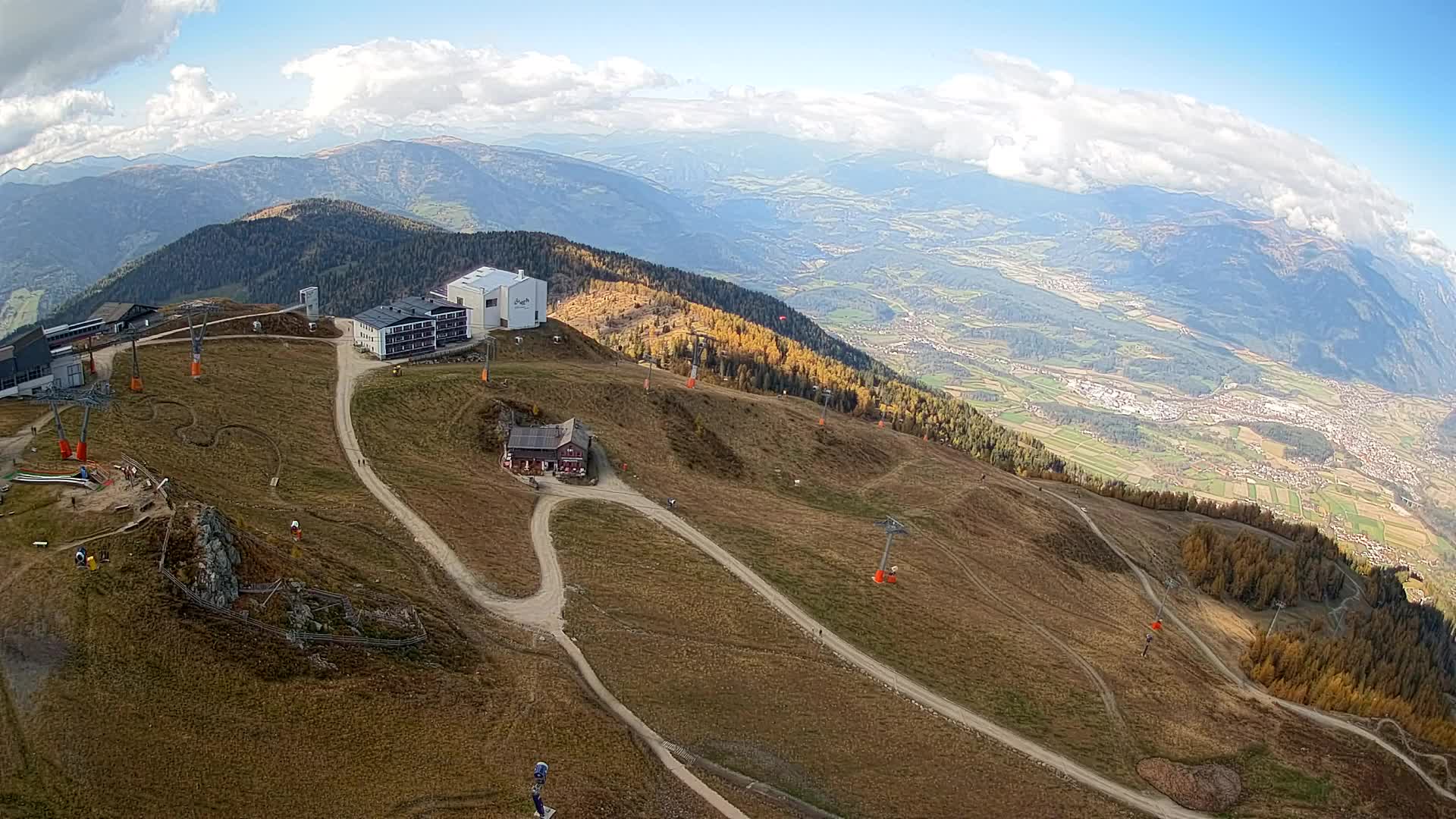 Kronplatz peak Ski resort | view to Bruneck