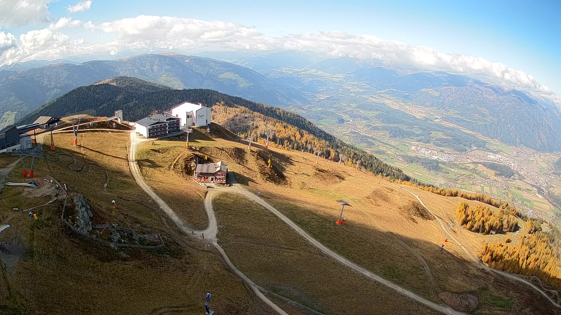 Station de ski Kronplatz sommet | vue sur Brunico
