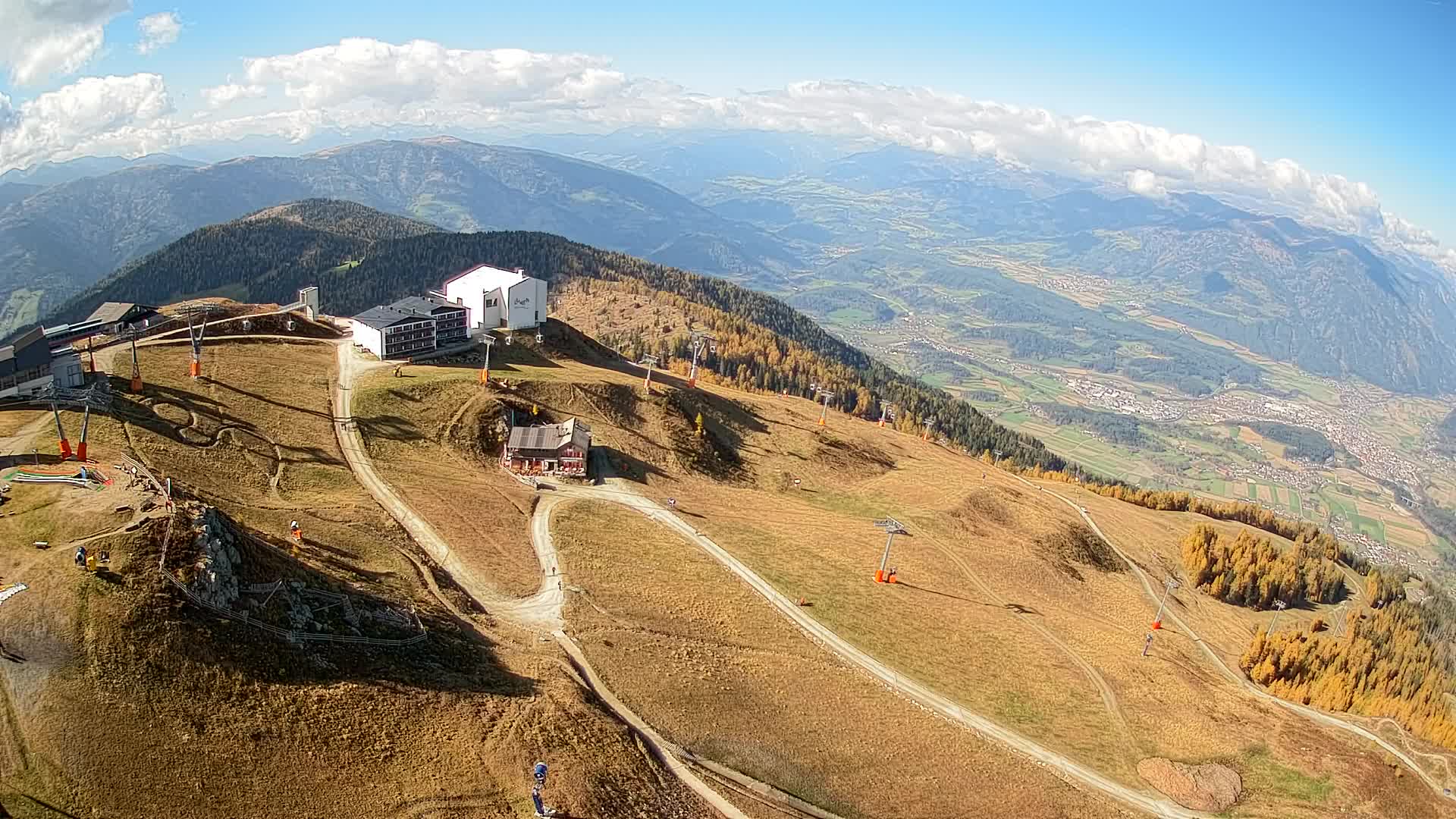 Skigebiet Kronplatz Gipfel | Blick auf Bruneck