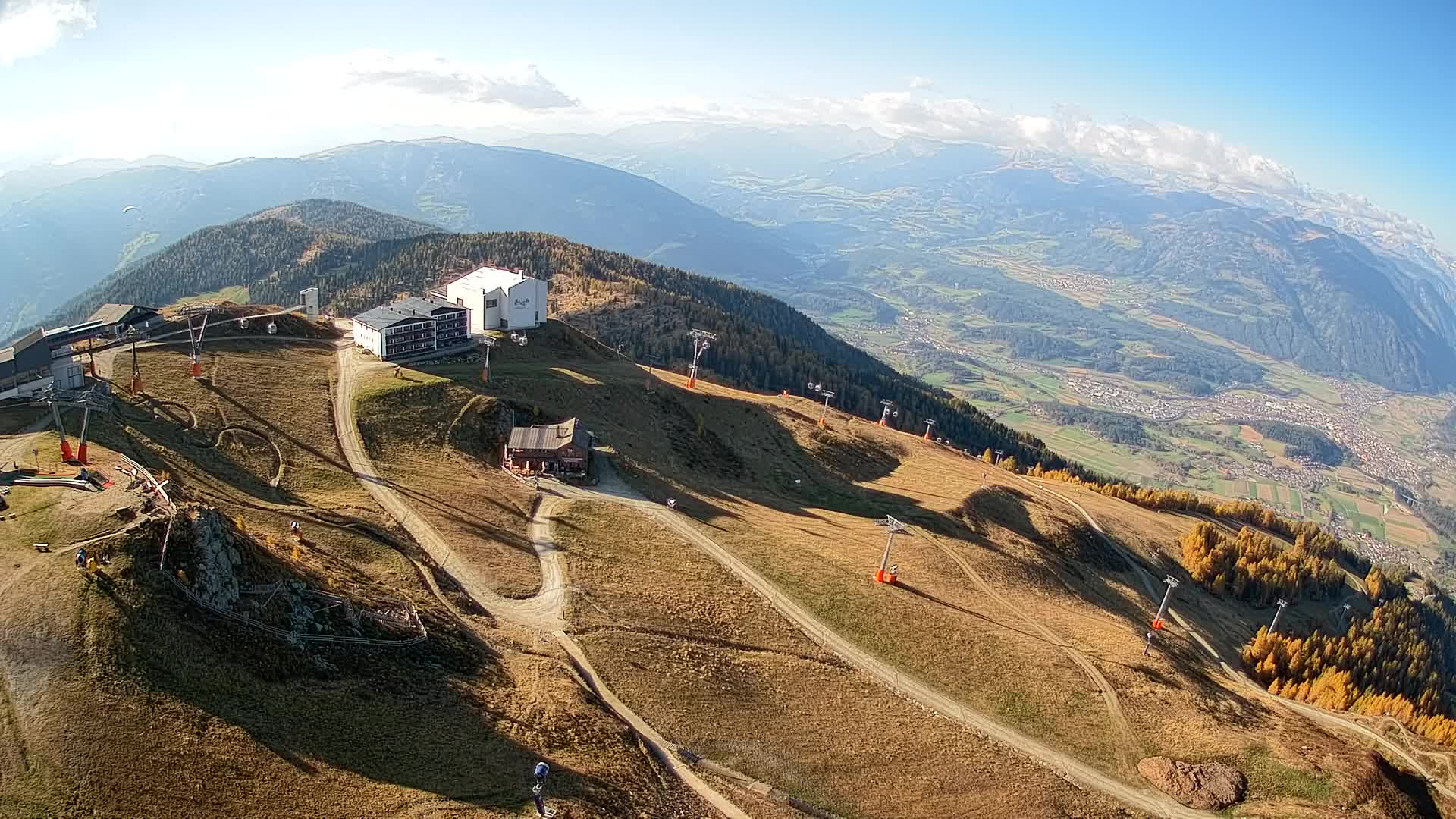 Station de ski Kronplatz sommet | vue sur Brunico