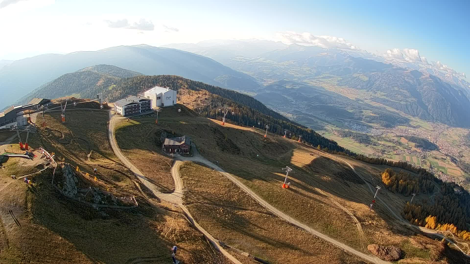 Station de ski Kronplatz sommet | vue sur Brunico