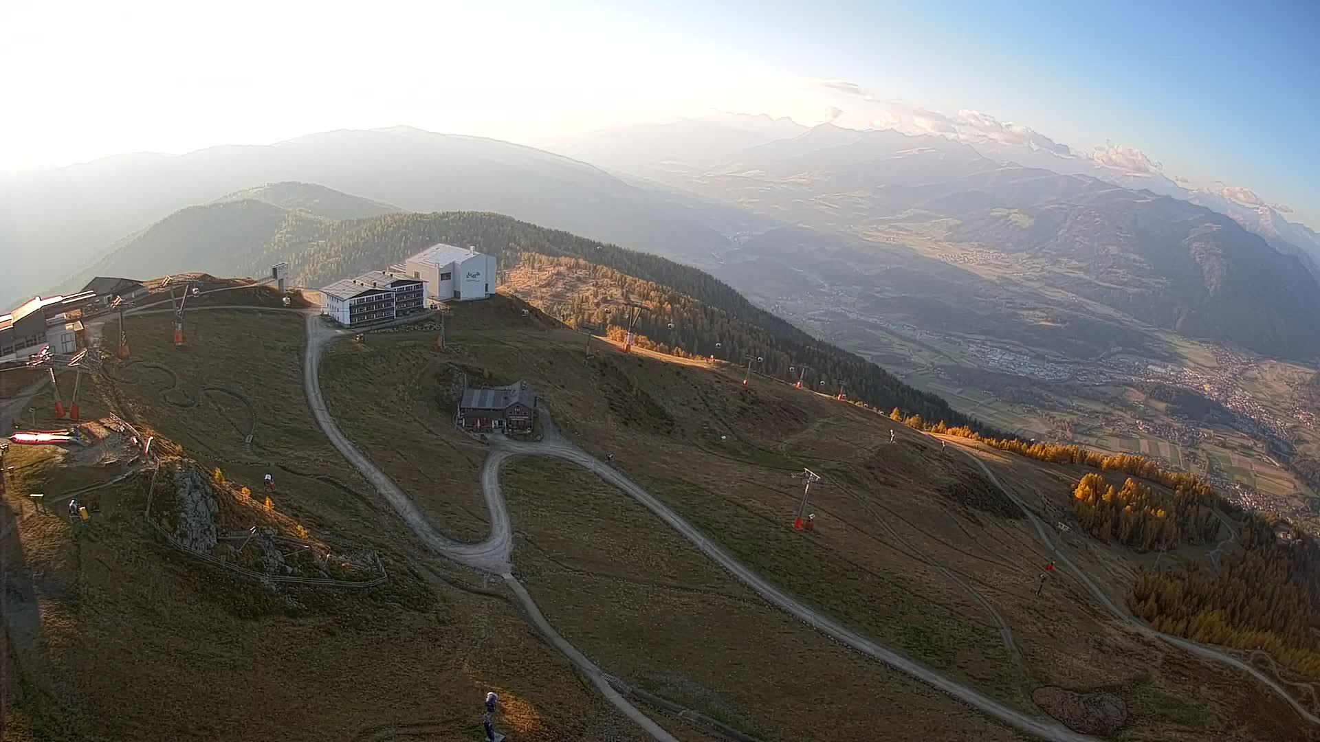 Skigebiet Kronplatz Gipfel | Blick auf Bruneck